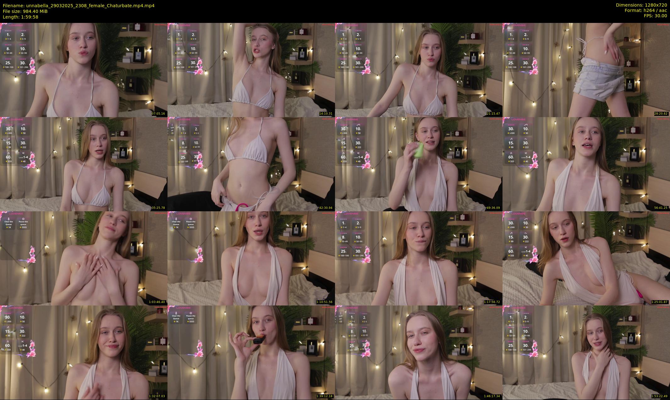 unnabella — 120 minute Chaturbate female cam show recording, 720p, Mar 29, 2025