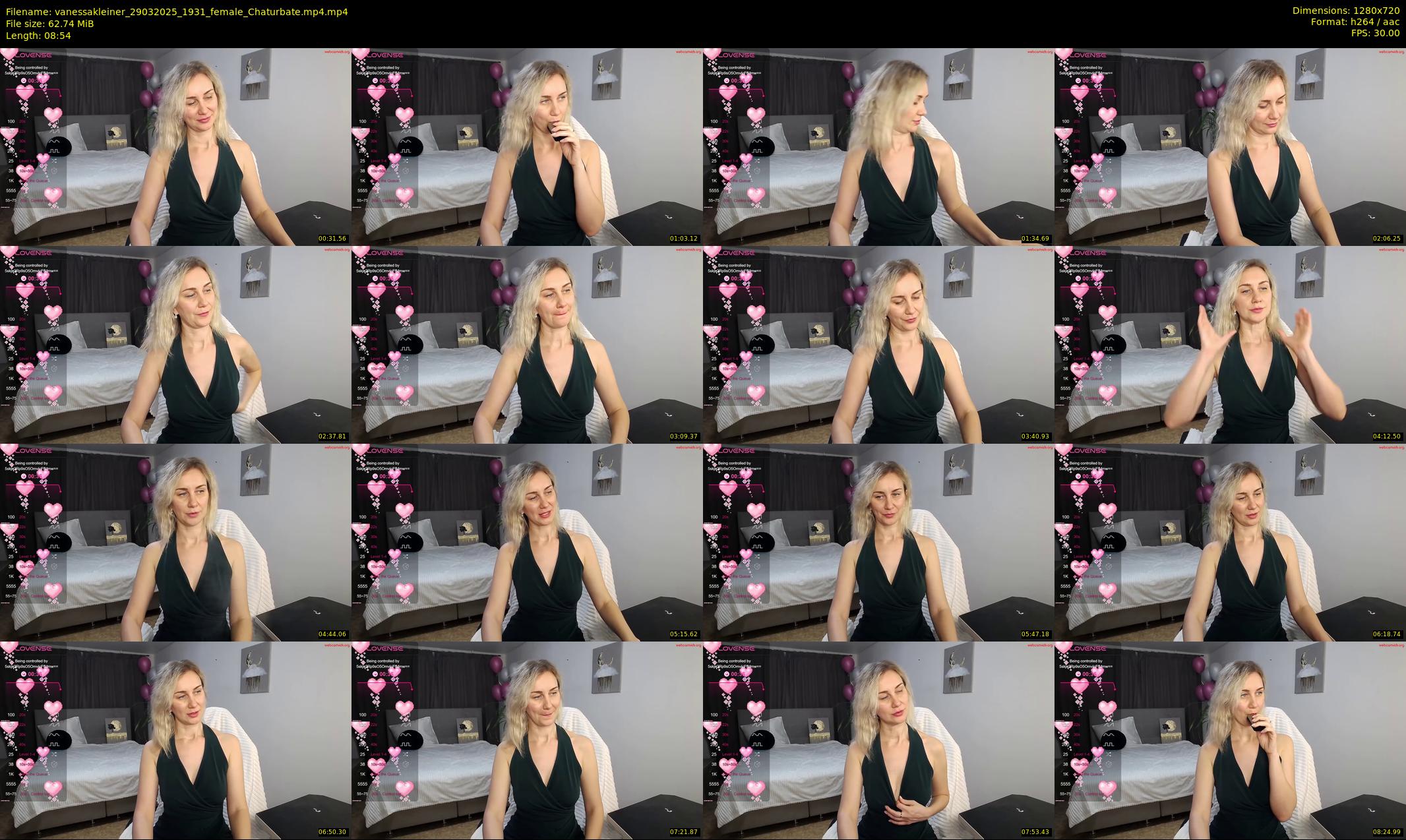 vanessakleiner — 9 minute Chaturbate female cam show recording, 720p, Mar 29, 2025