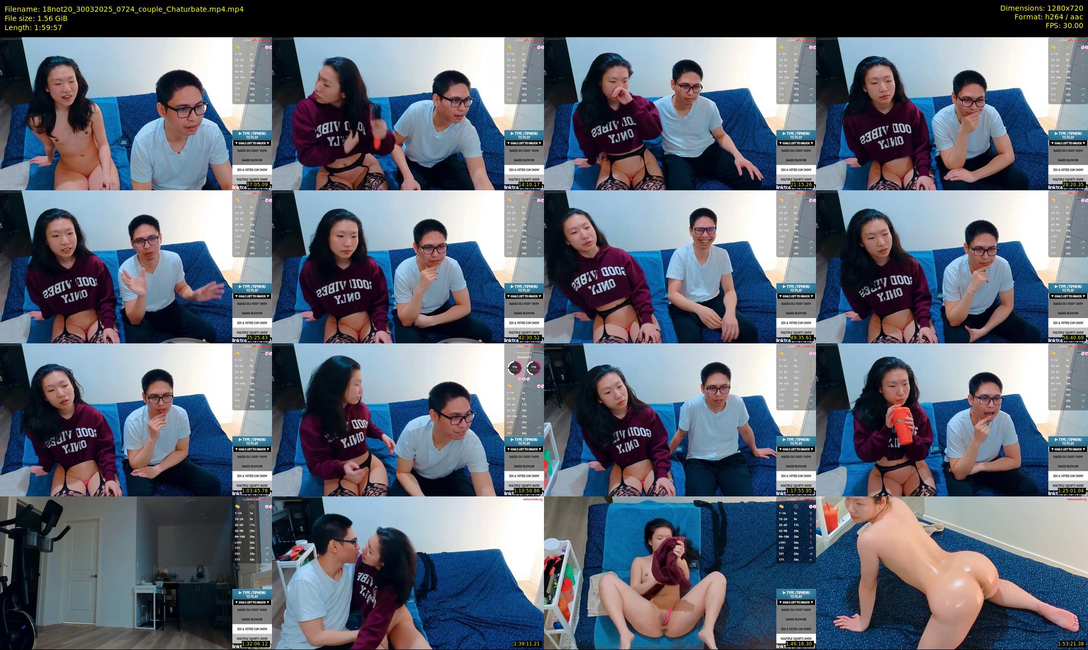 18not20 — 120 minute Chaturbate couple cam show recording, 720p, Mar 30, 2025