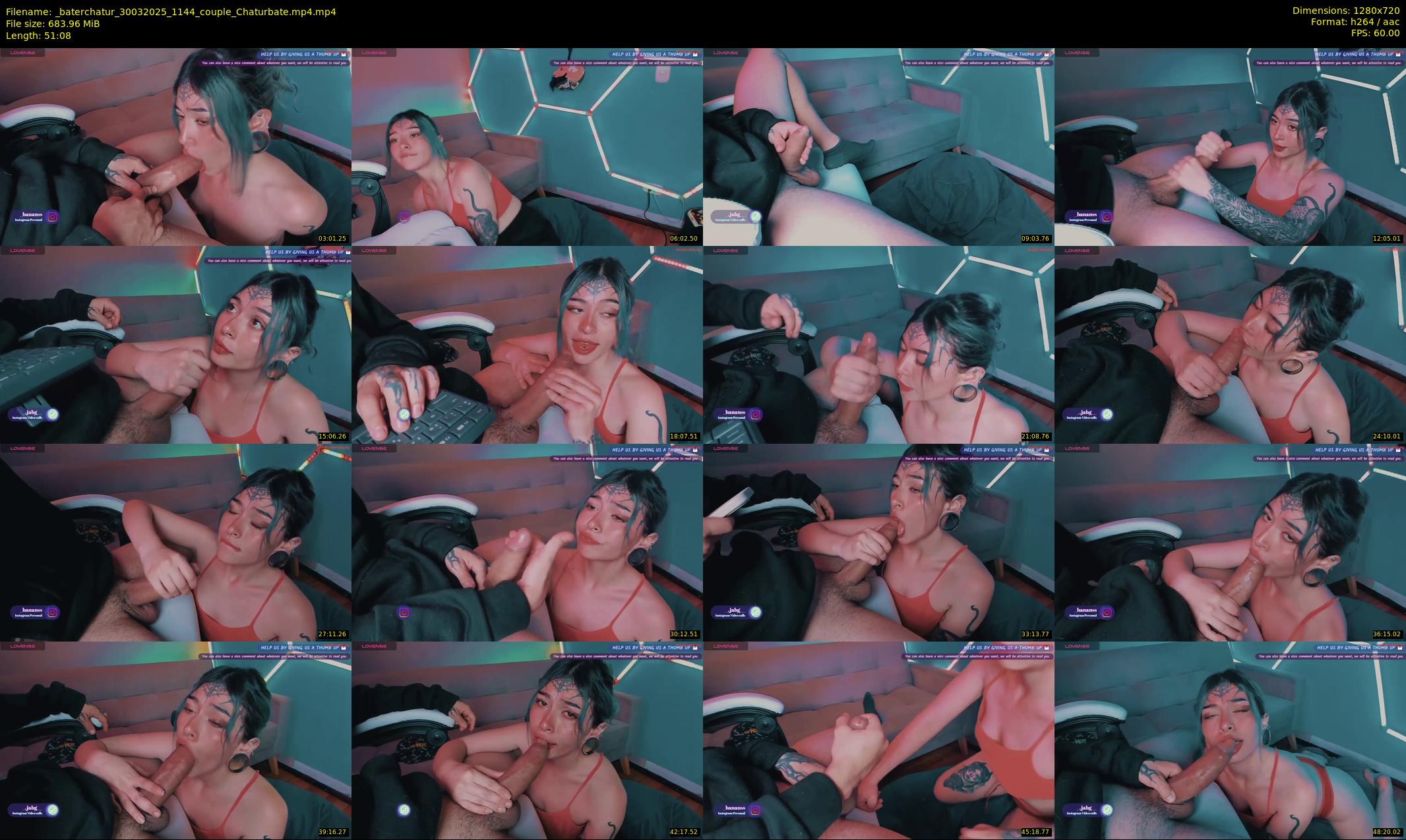 _baterchatur — 52 minute Chaturbate couple cam show recording, 720p, Mar 30, 2025