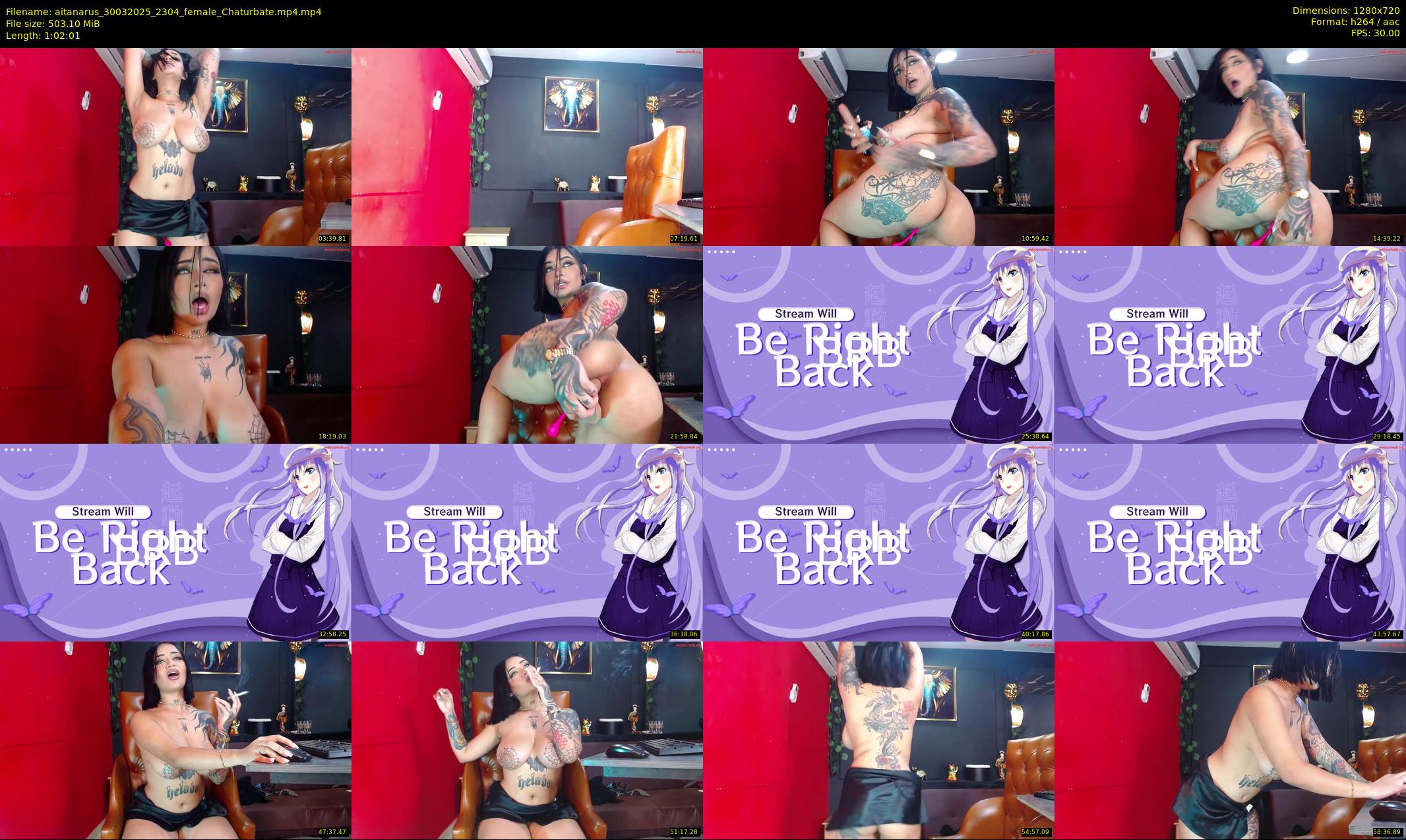 aitanarus — 63 minute Chaturbate female cam show recording, 720p, Mar 30, 2025