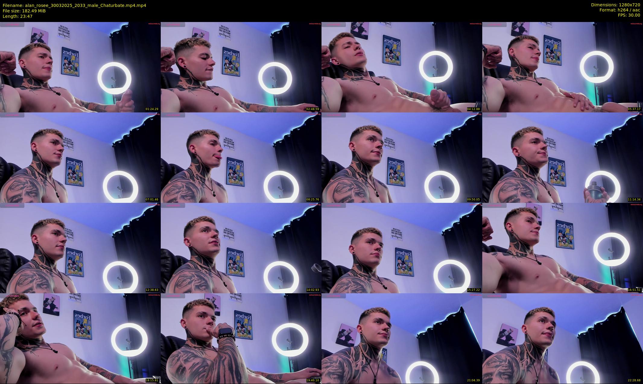 alan_rosee — 24 minute Chaturbate male cam show recording, 720p, Mar 30, 2025