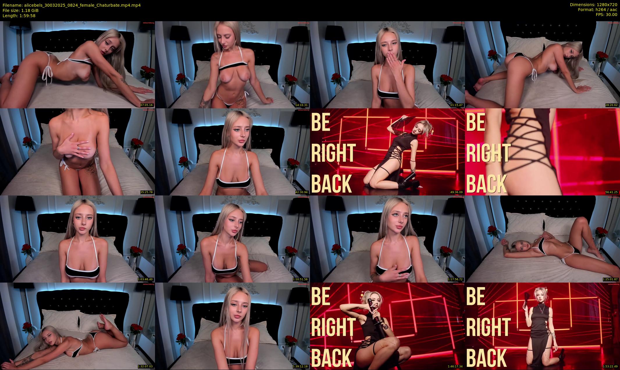 alicebels — 120 minute Chaturbate female cam show recording, 720p, Mar 30, 2025