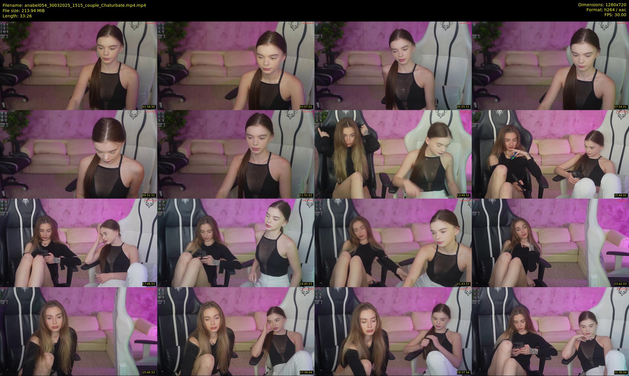 anabel054 — 34 minute Chaturbate female cam show recording, 720p, Mar 30, 2025