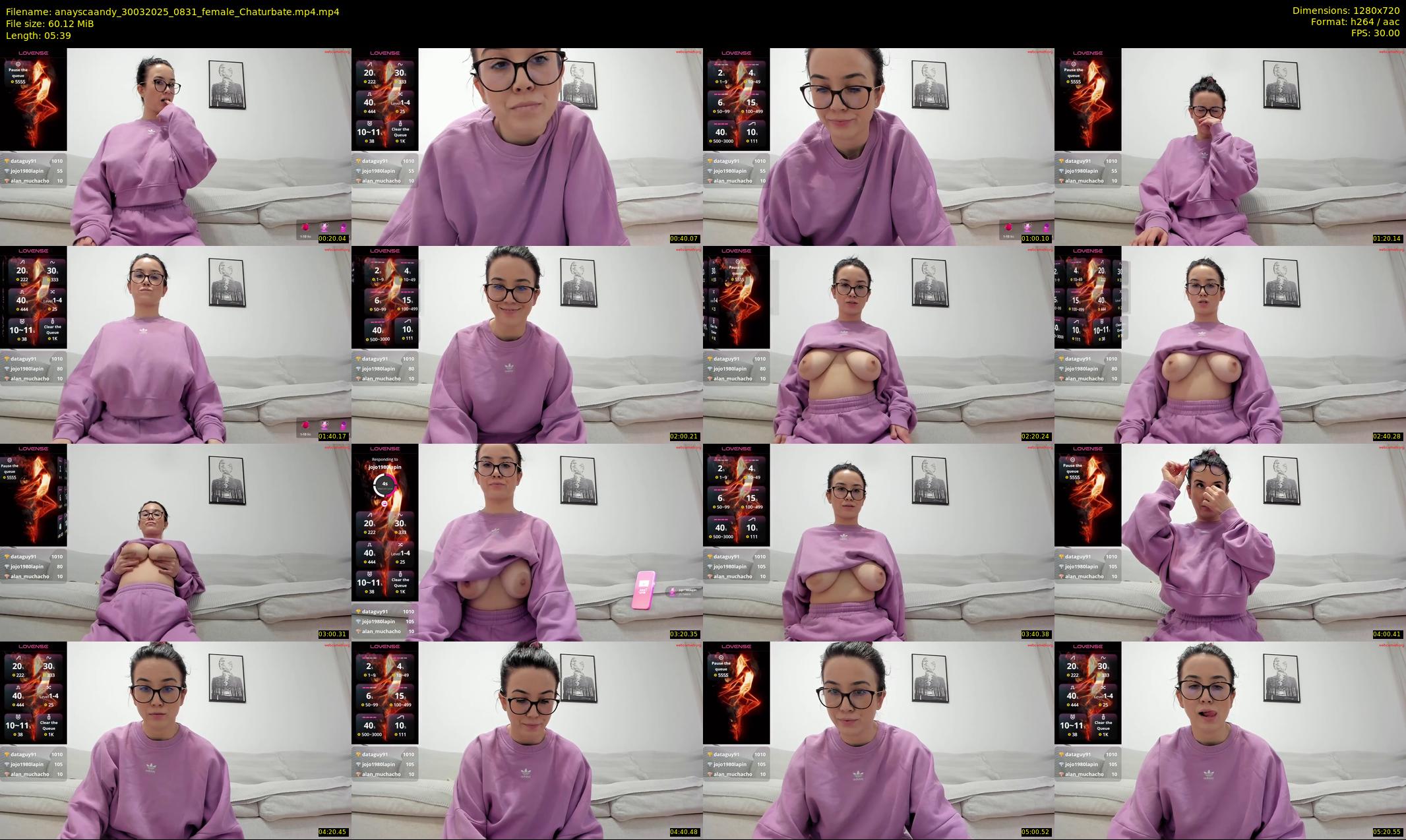 anayscaandy — 6 minute Chaturbate female cam show recording, 720p, Mar 30, 2025