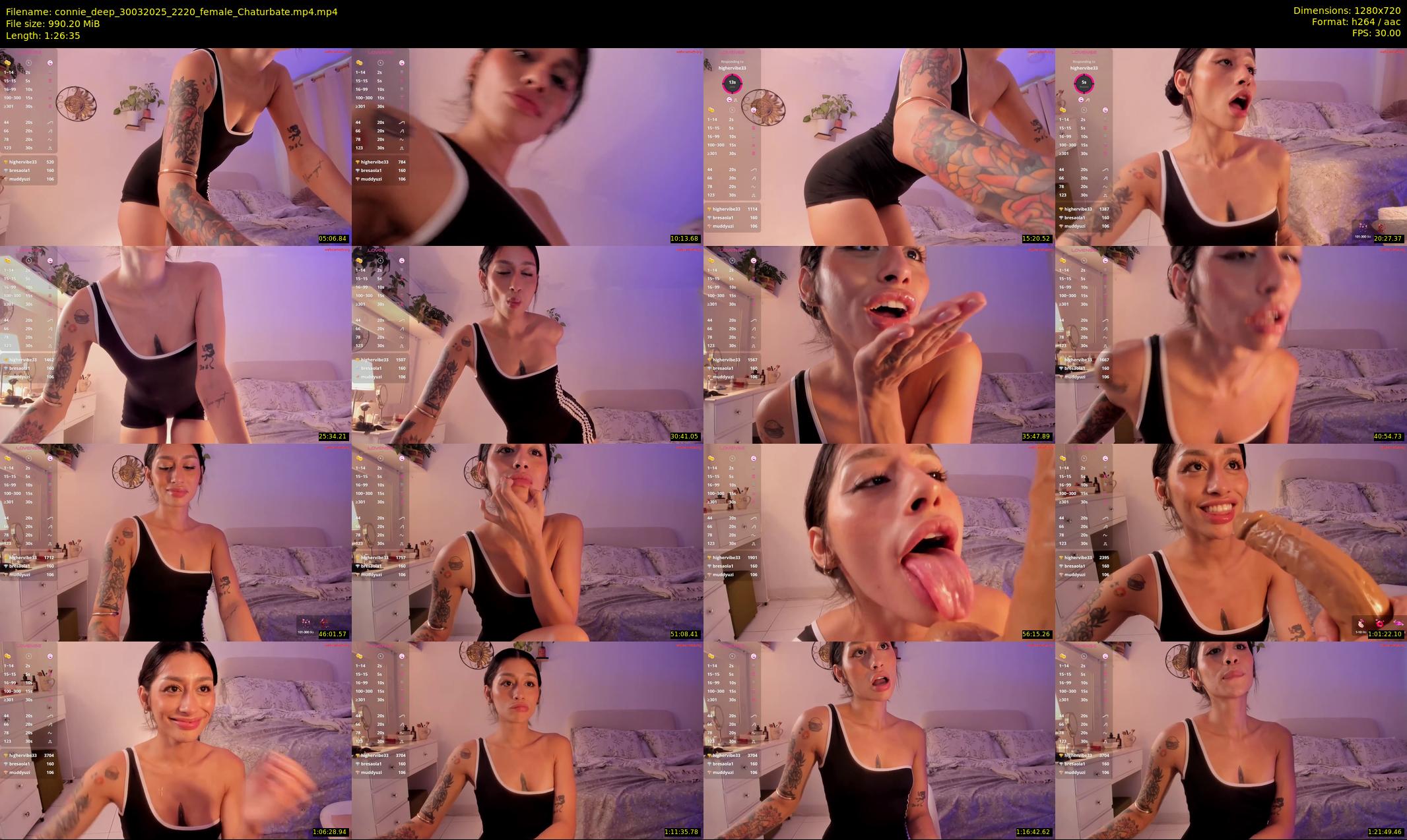 connie_deep — 87 minute Chaturbate female cam show recording, 720p, Mar 30, 2025