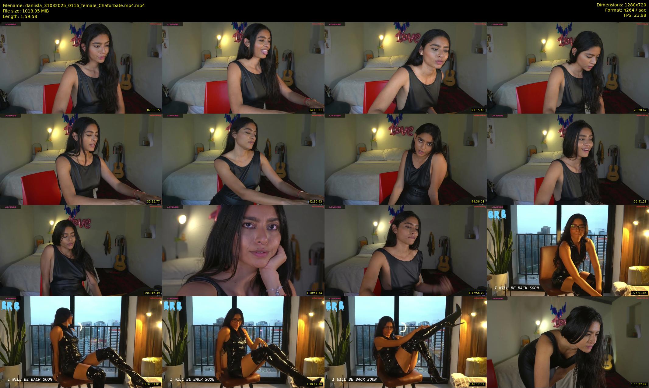 daniisla — 120 minute Chaturbate female cam show recording, 720p, Mar 31, 2025