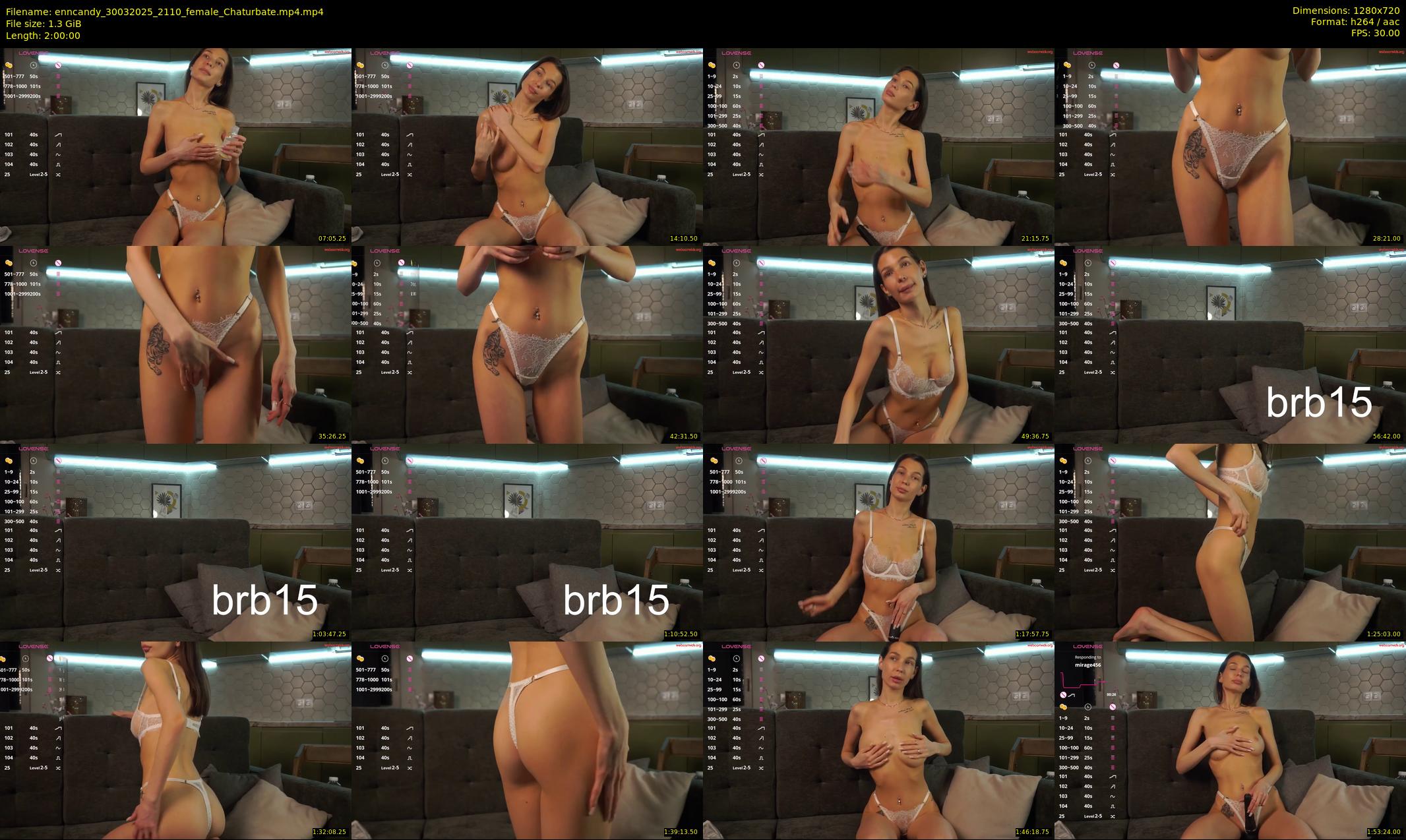 enncandy — 120 minute Chaturbate female cam show recording, 720p, Mar 30, 2025