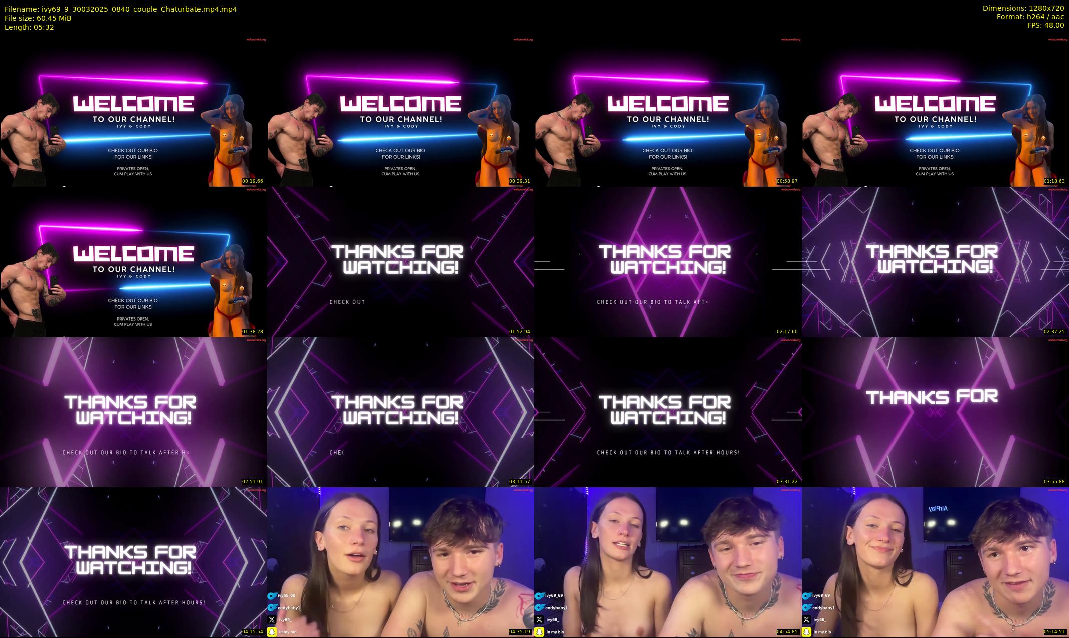 ivy69_9 — 6 minute Chaturbate couple cam show recording, 720p, Mar 30, 2025