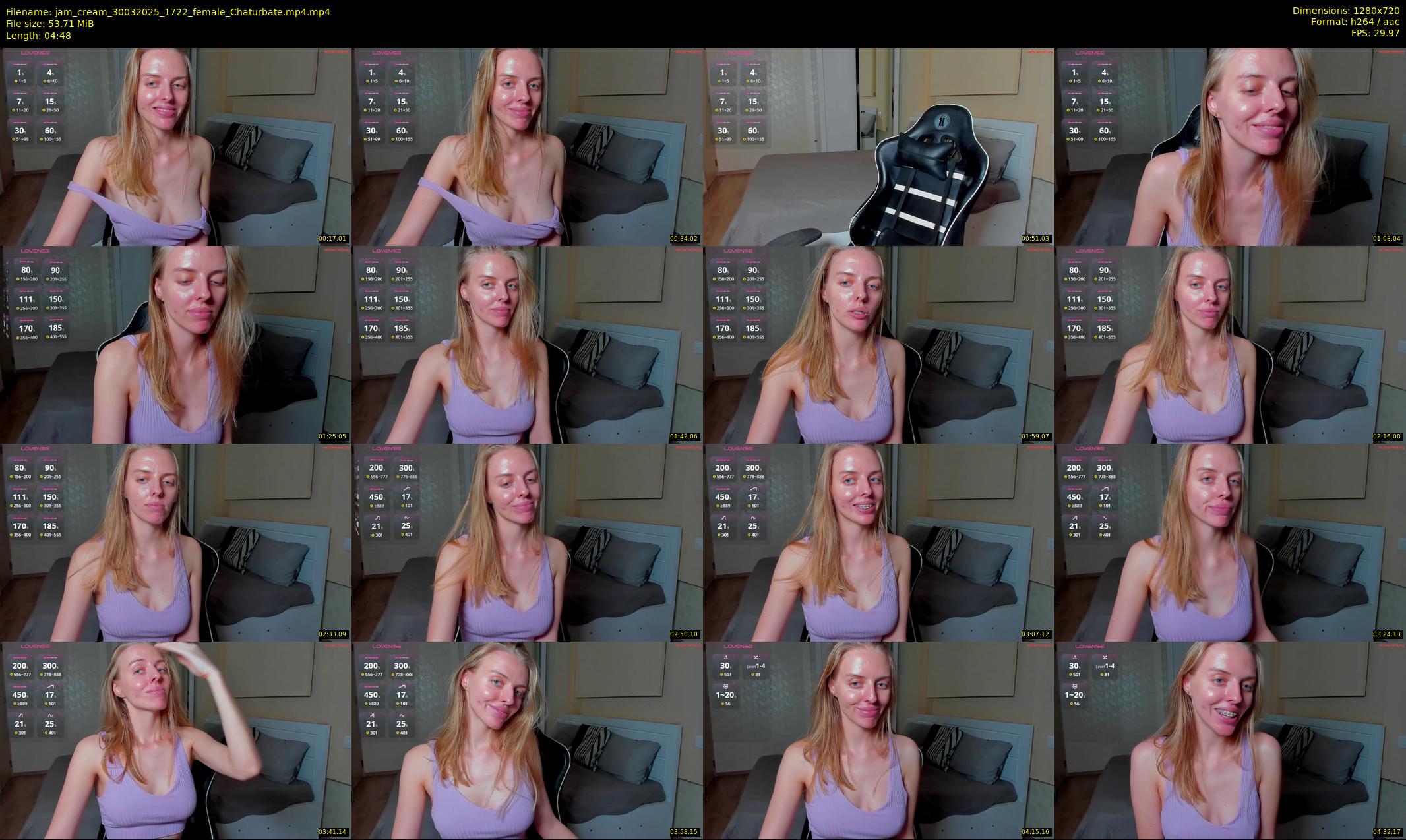 jam_cream — 5 minute Chaturbate female cam show recording, 720p, Mar 30, 2025