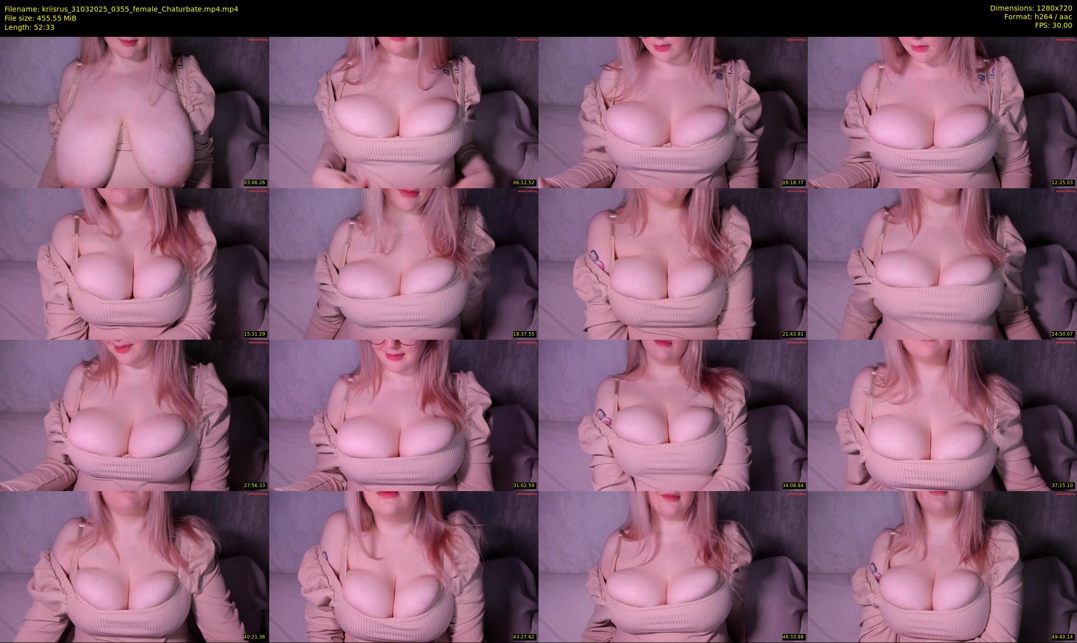 kriisrus — 53 minute Chaturbate female cam show recording, 720p, Mar 31, 2025