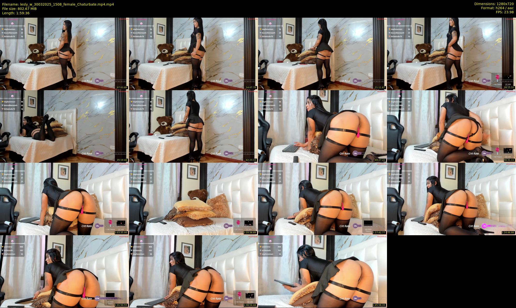 lesly_w — 120 minute Chaturbate female cam show recording, 720p, Mar 30, 2025