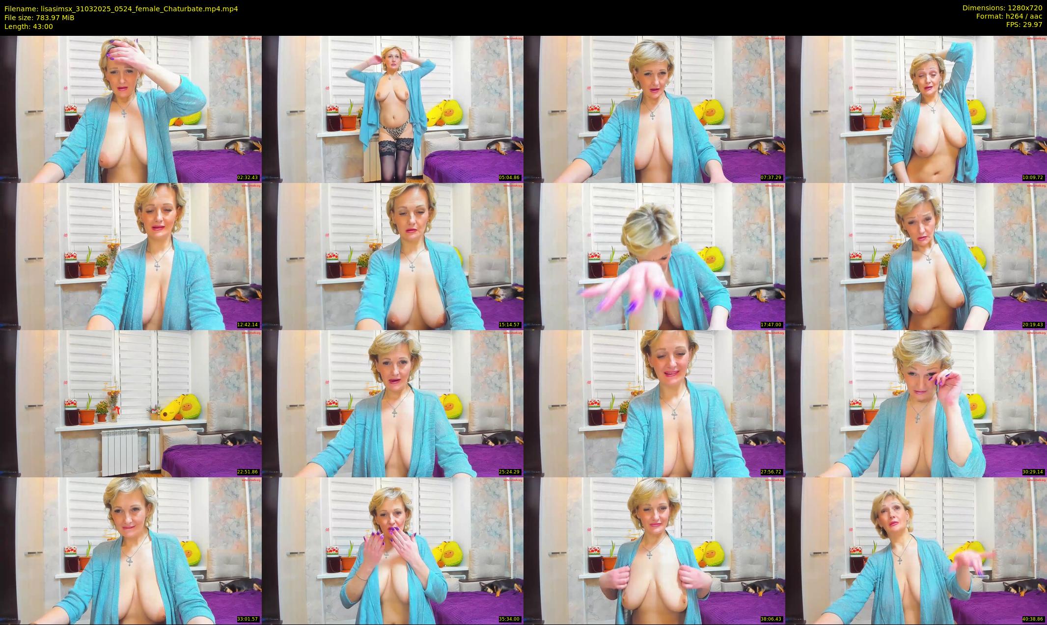 lisasimsx — 43 minute Chaturbate female cam show recording, 720p, Mar 31, 2025