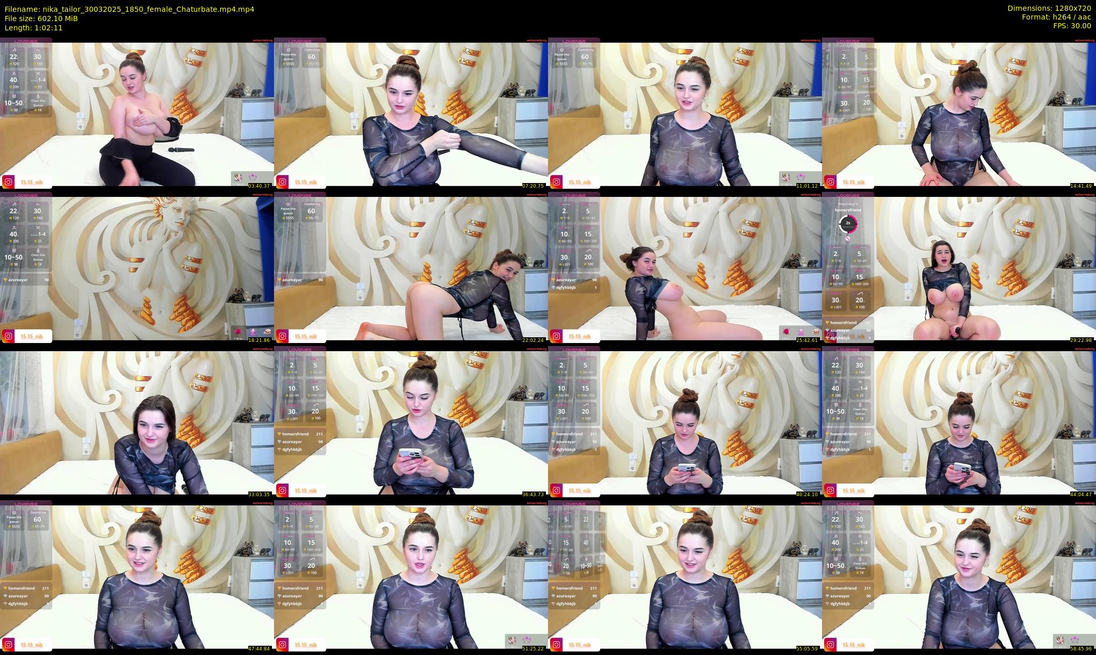 nika_tailor — 63 minute Chaturbate female cam show recording, 720p, Mar 30, 2025