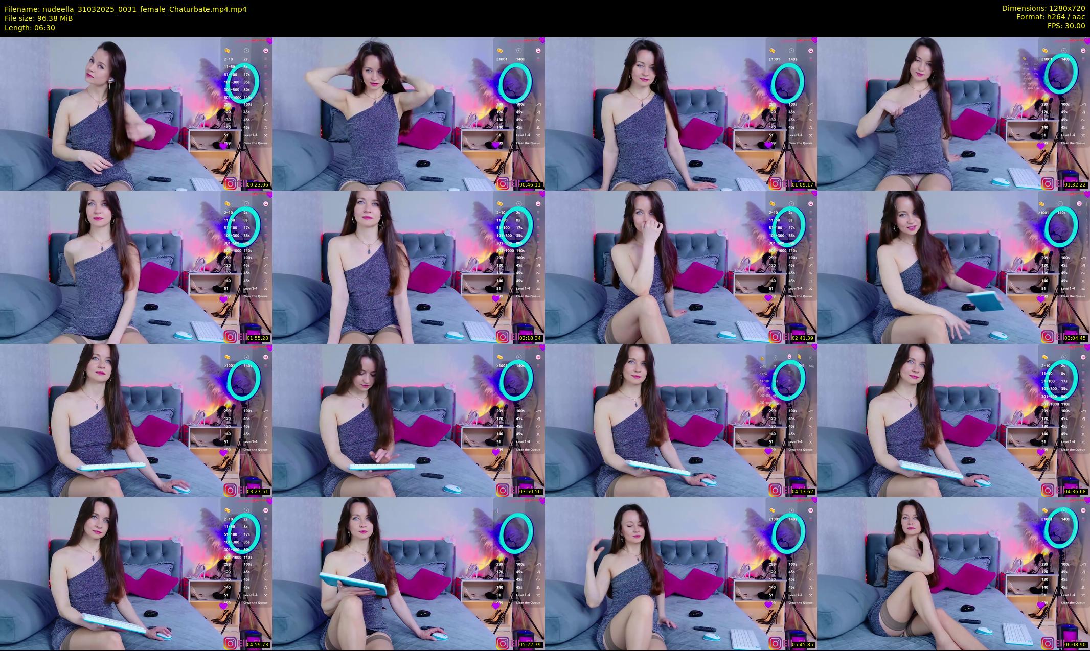 nudeella — 7 minute Chaturbate female cam show recording, 720p, Mar 31, 2025