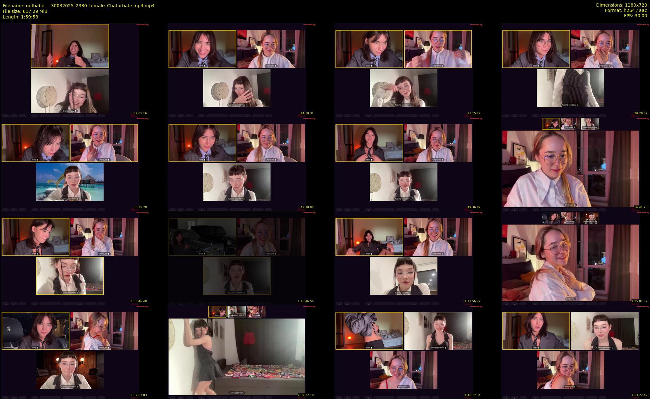 oofbabe__ — 120 minute Chaturbate female cam show recording, 720p, Mar 30, 2025