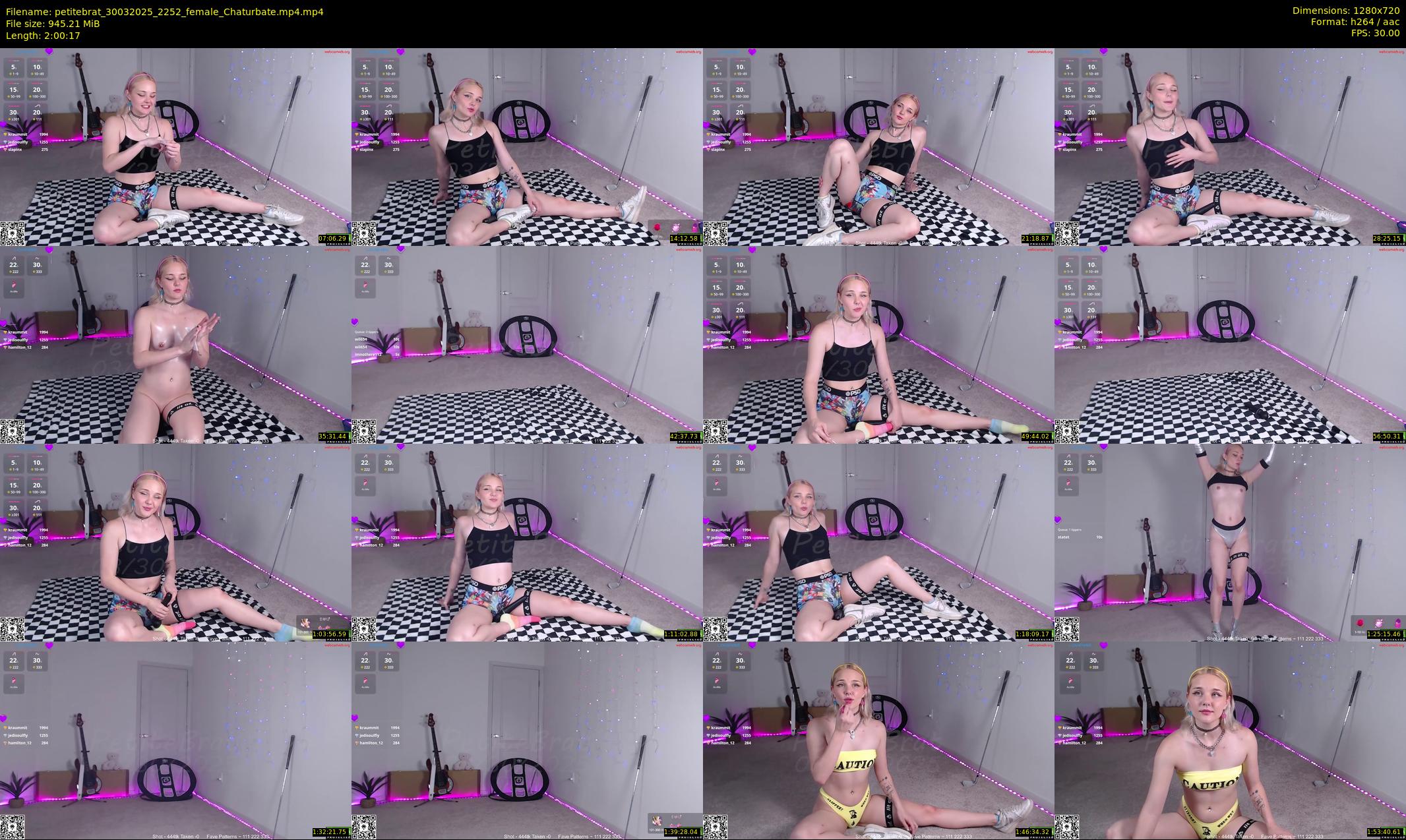 petitebrat — 121 minute Chaturbate female cam show recording, 720p, Mar 30, 2025