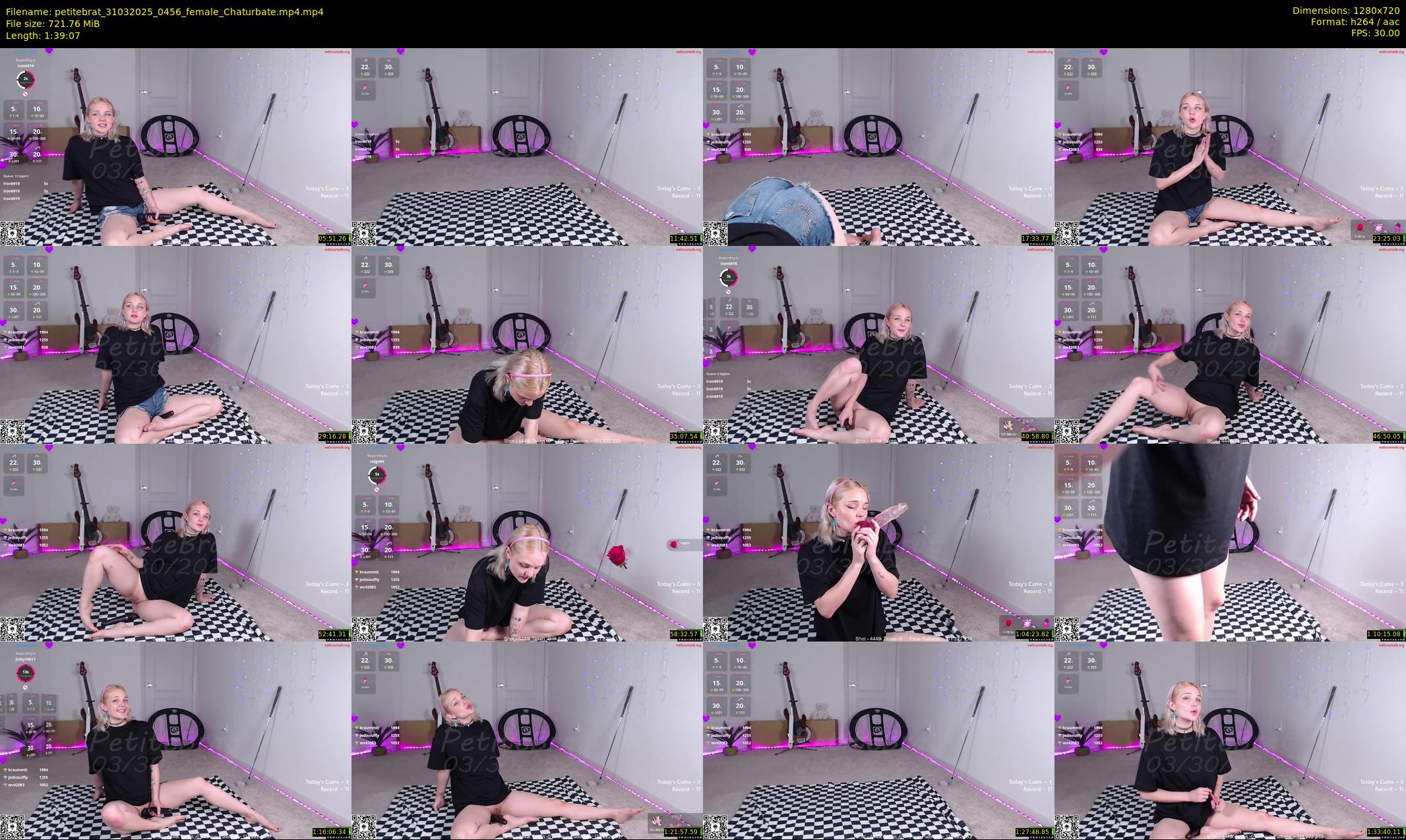 petitebrat — 100 minute Chaturbate female cam show recording, 720p, Mar 31, 2025