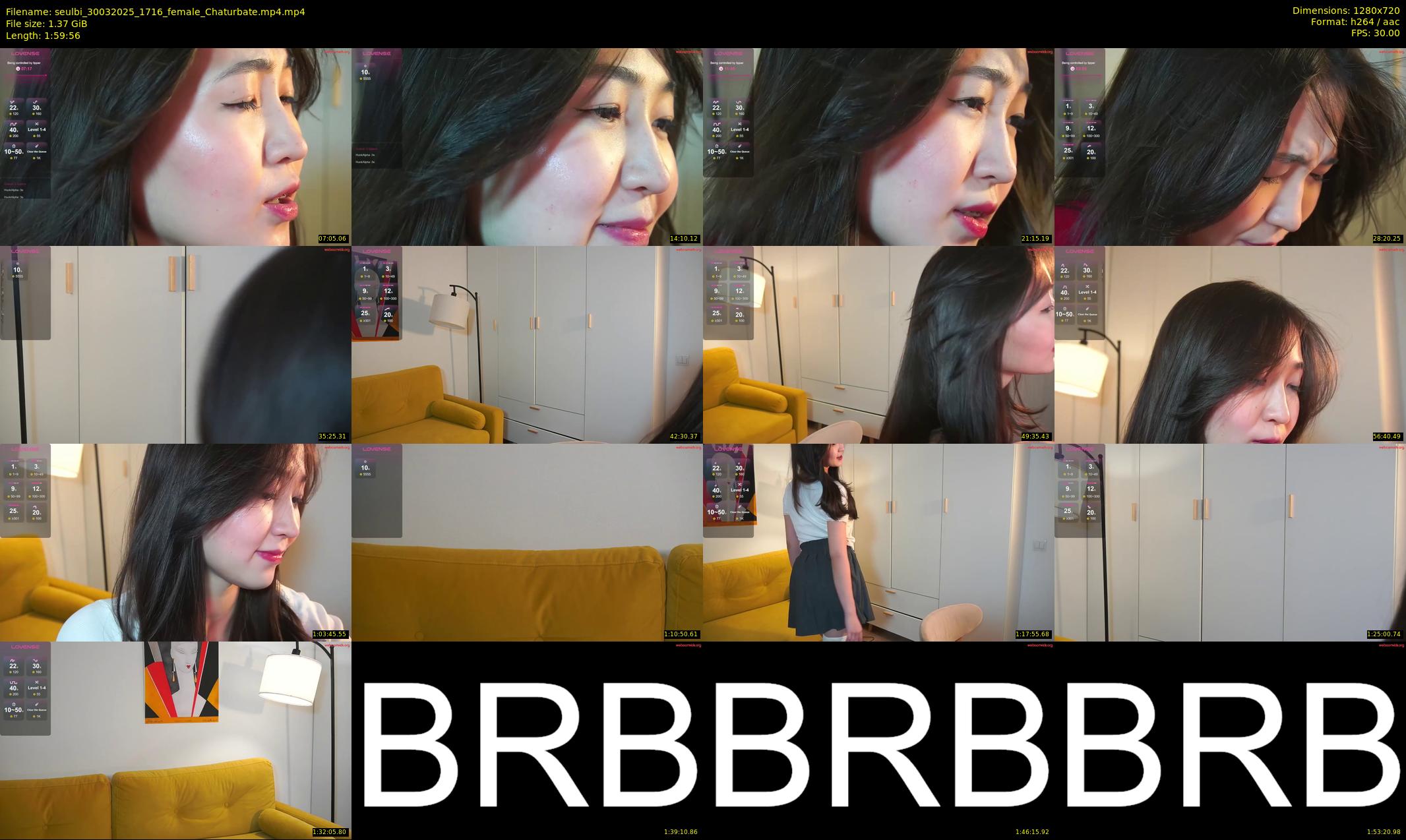 seulbi — 120 minute Chaturbate female cam show recording, 720p, Mar 30, 2025