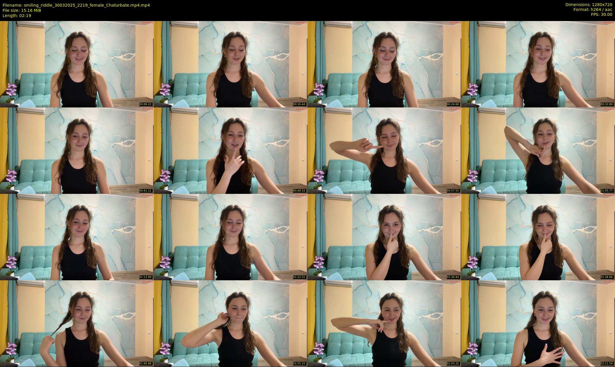 smiling_riddle — 3 minute Chaturbate female cam show recording, 720p, Mar 30, 2025
