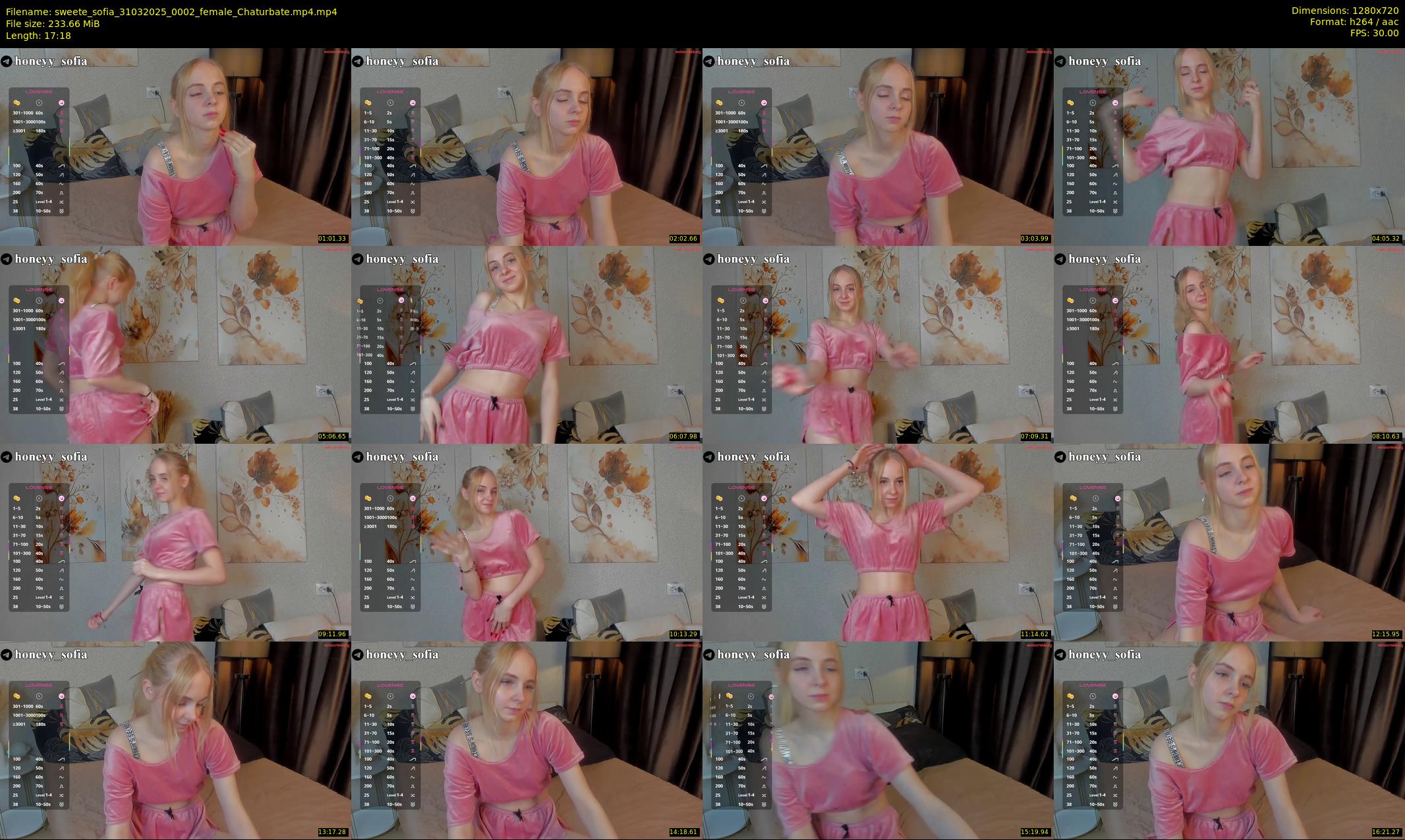 sweete_sofia — 18 minute Chaturbate female cam show recording, 720p, Mar 31, 2025