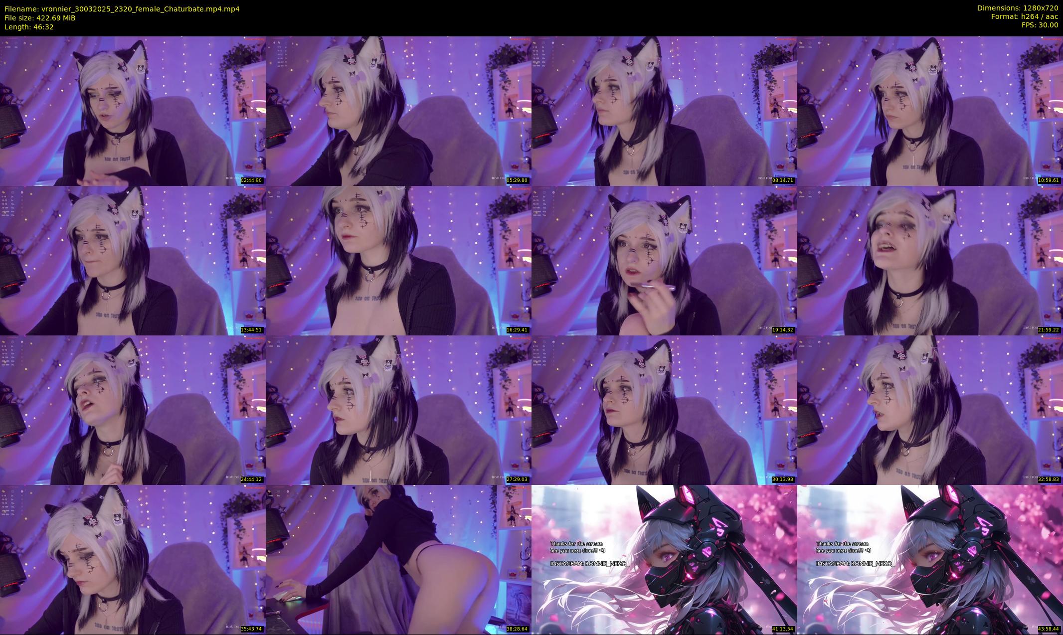 vronnier — 47 minute Chaturbate female cam show recording, 720p, Mar 30, 2025