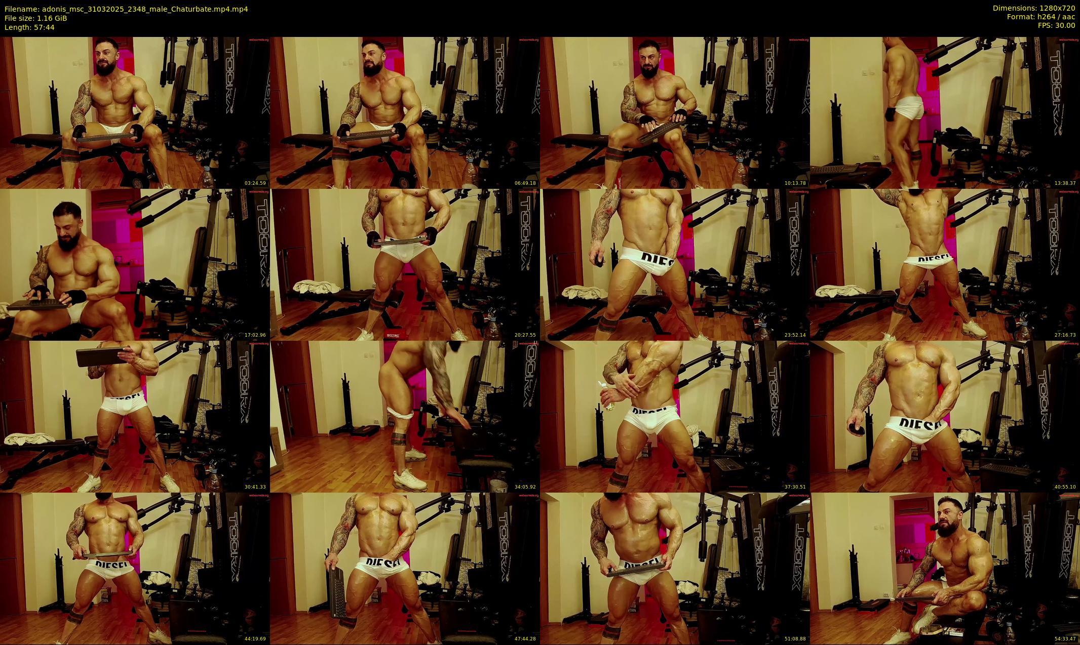 adonis_msc — 58 minute Chaturbate male cam show recording, 720p, Mar 31, 2025