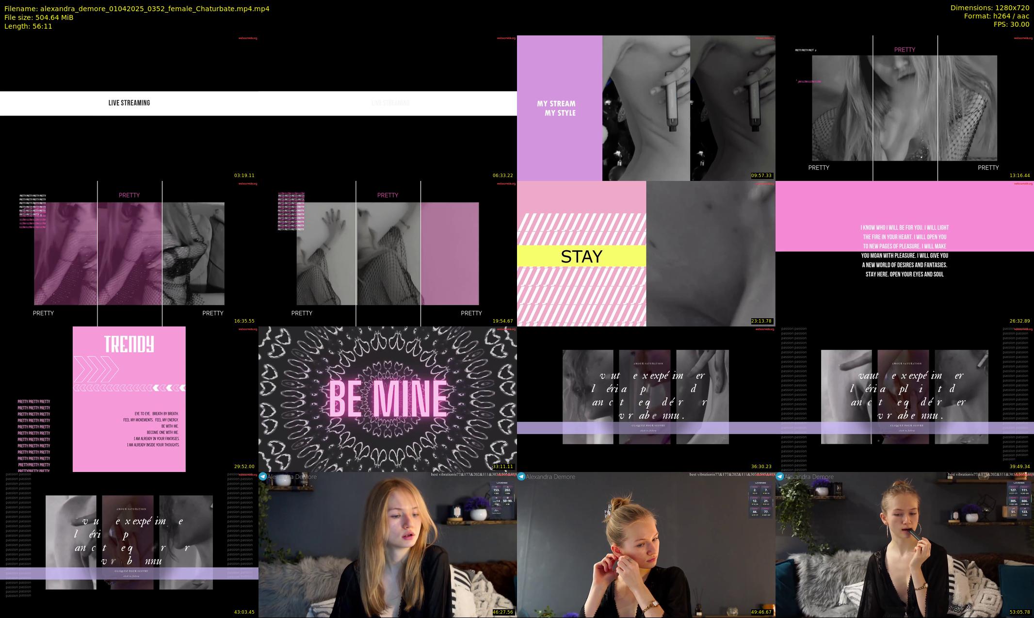 alexandra_demore — 57 minute Chaturbate female cam show recording, 720p, Apr 1, 2025