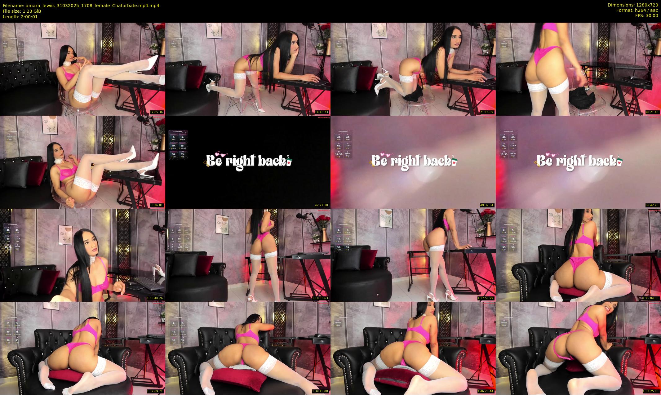 amara_lewiis — 121 minute Chaturbate female cam show recording, 720p, Mar 31, 2025