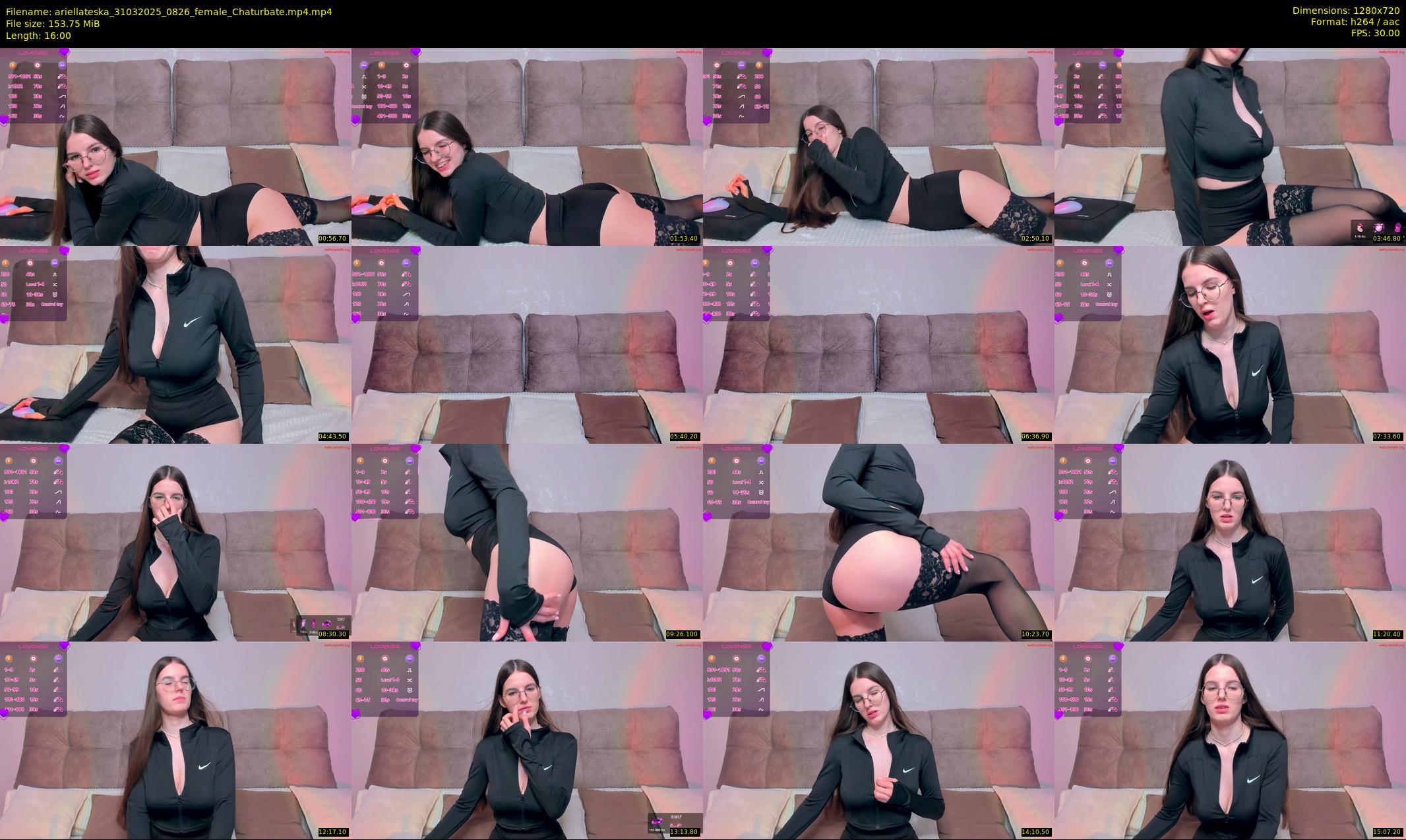 ariellateska — 16 minute Chaturbate female cam show recording, 720p, Mar 31, 2025
