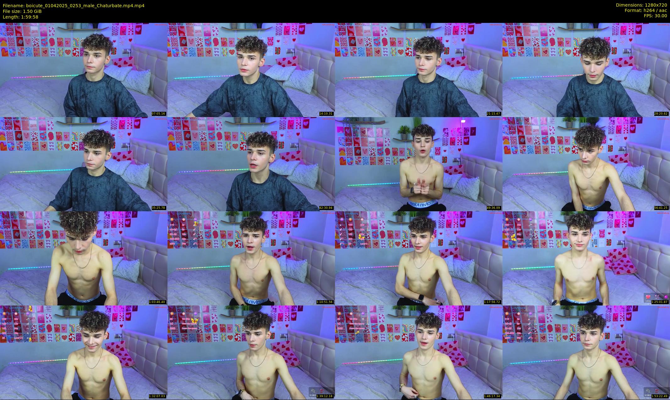 boicute — 120 minute Chaturbate male cam show recording, 720p, Apr 1, 2025