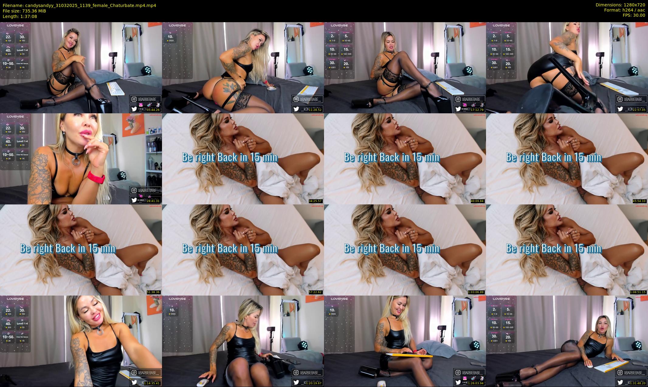 candysandyy — 98 minute Chaturbate female cam show recording, 720p, Mar 31, 2025