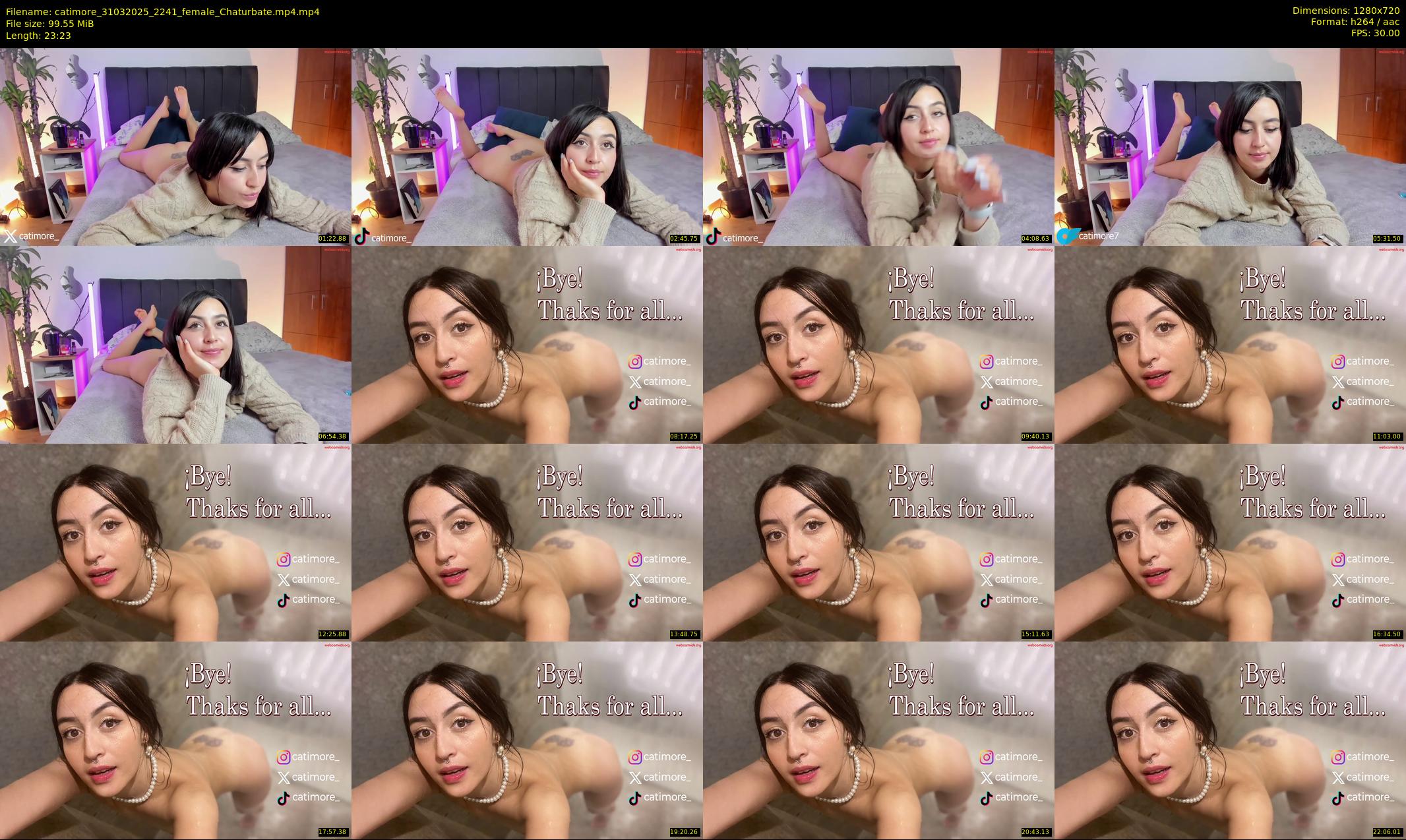 catimore — 24 minute Chaturbate female cam show recording, 720p, Mar 31, 2025