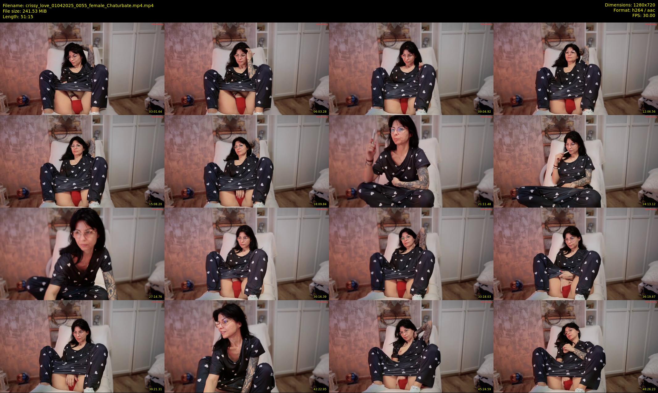 crissy_love — 52 minute Chaturbate female cam show recording, 720p, Apr 1, 2025