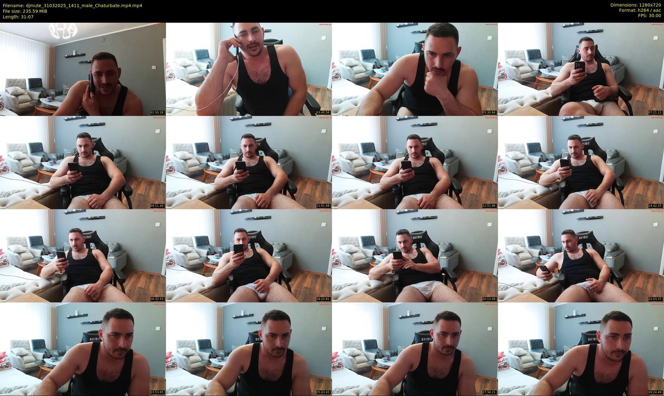 djmute — 32 minute Chaturbate male cam show recording, 720p, Mar 31, 2025