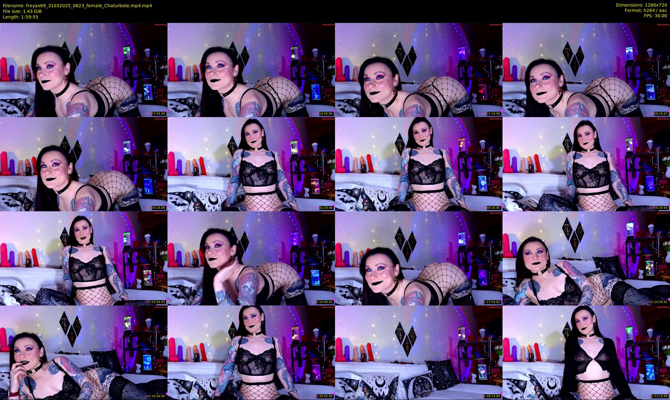 freyax69 — 120 minute Chaturbate female cam show recording, 720p, Mar 31, 2025