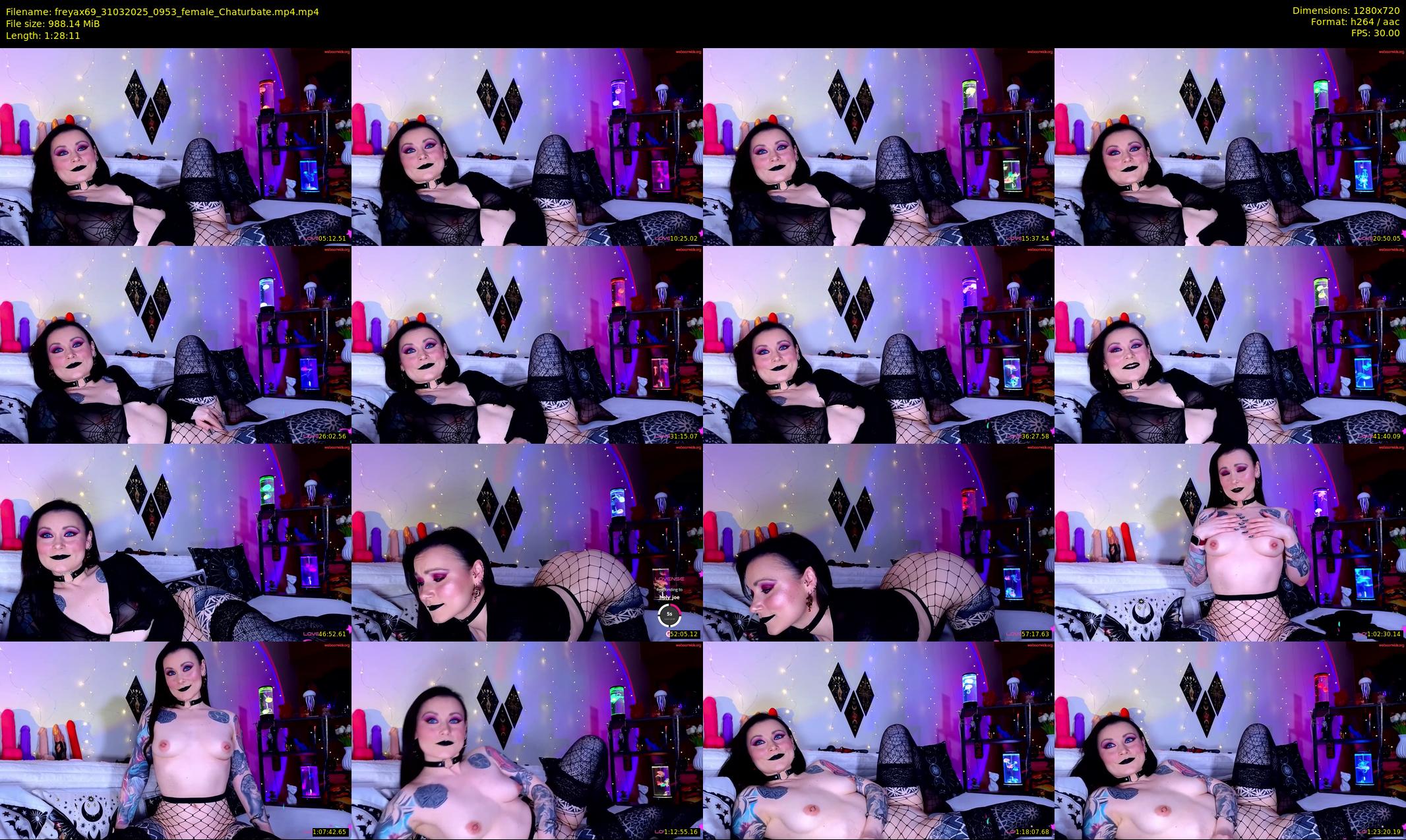 freyax69 — 89 minute Chaturbate female cam show recording, 720p, Mar 31, 2025