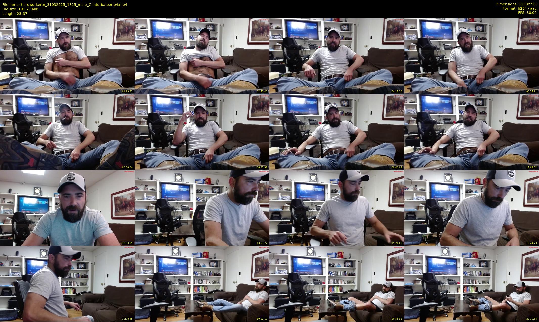 hardworkertn — 24 minute Chaturbate male cam show recording, 720p, Mar 31, 2025