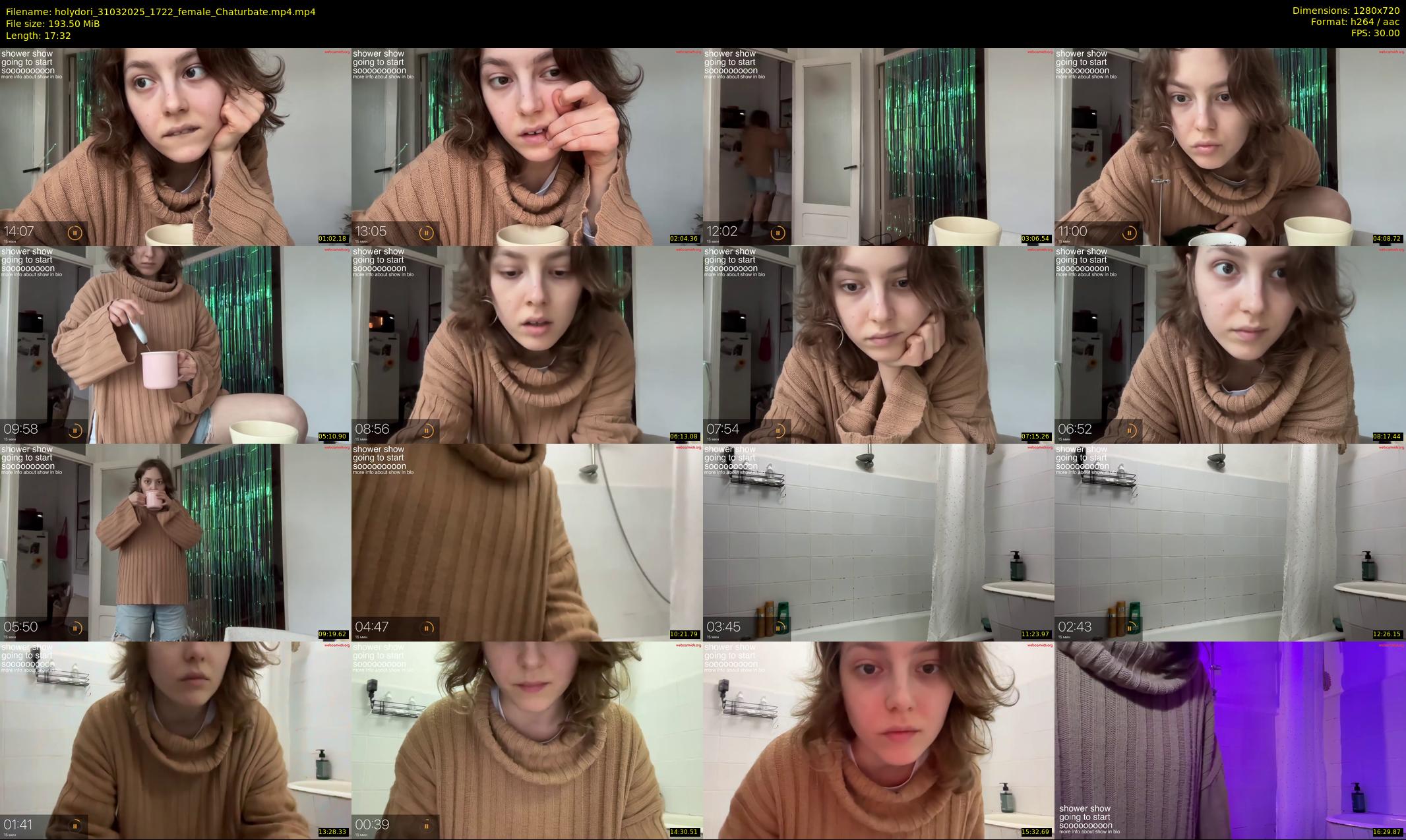 holydori — 18 minute Chaturbate female cam show recording, 720p, Mar 31, 2025