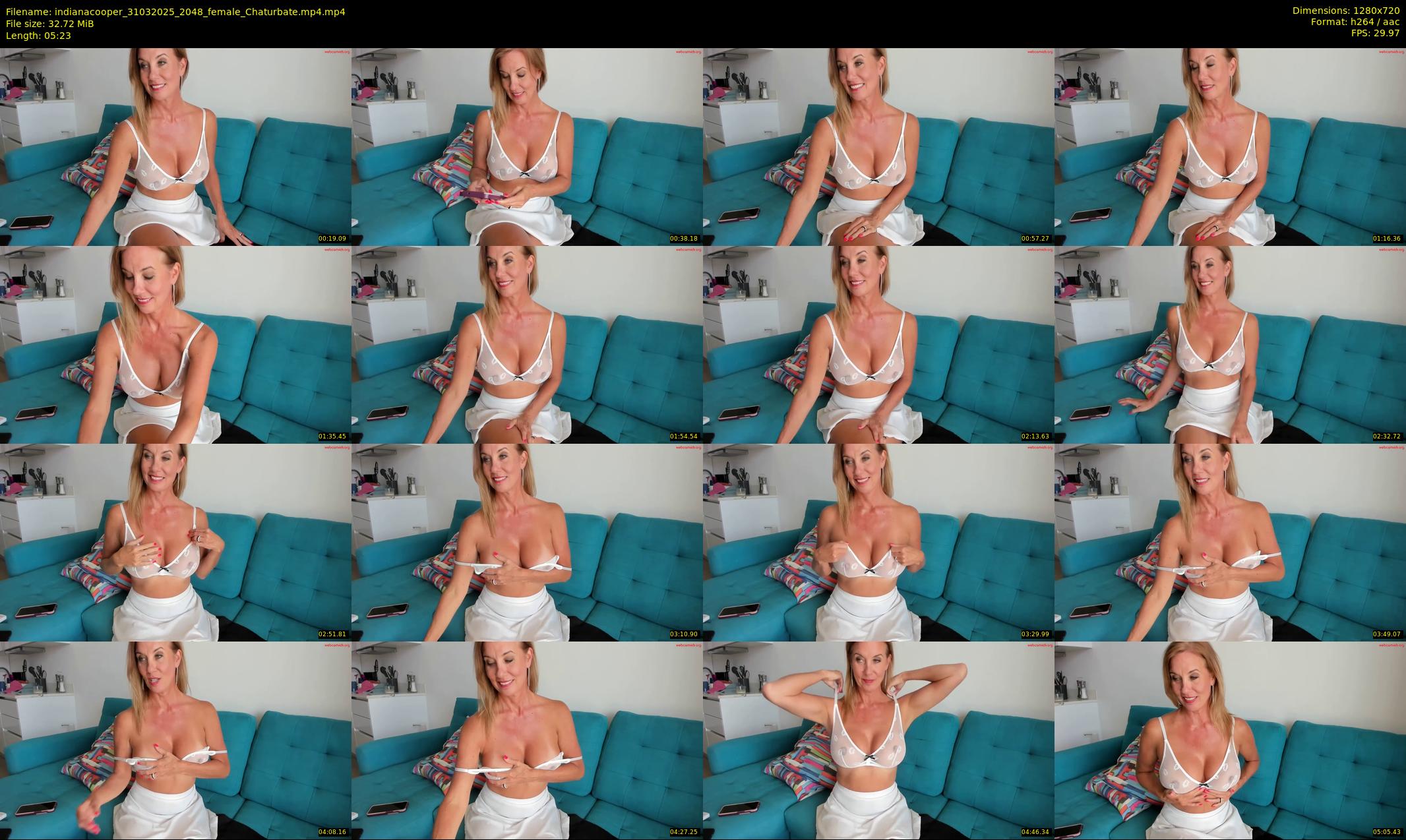 indianacooper — 6 minute Chaturbate female cam show recording, 720p, Mar 31, 2025