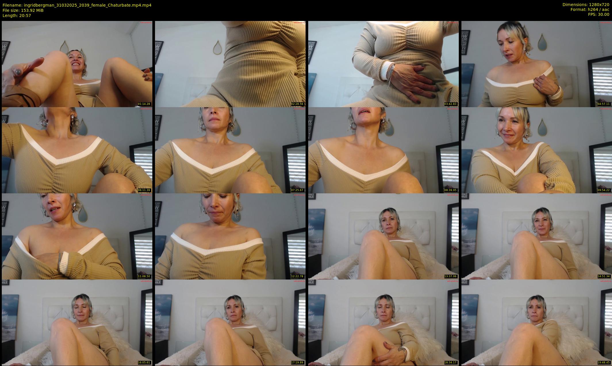 ingridbergman — 21 minute Chaturbate female cam show recording, 720p, Mar 31, 2025