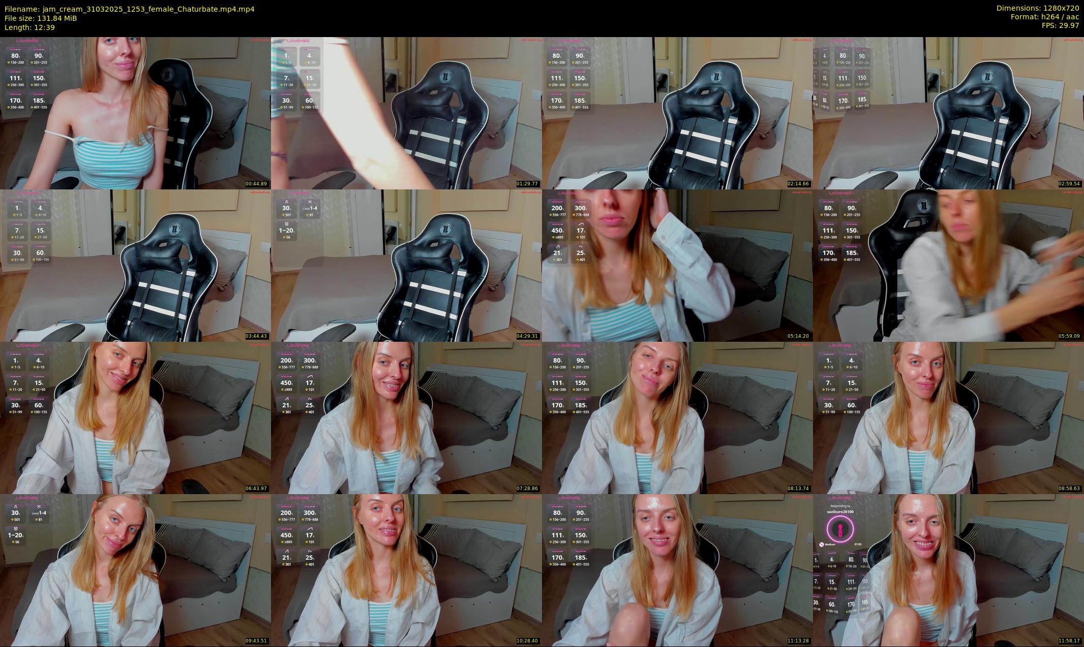 jam_cream — 13 minute Chaturbate female cam show recording, 720p, Mar 31, 2025