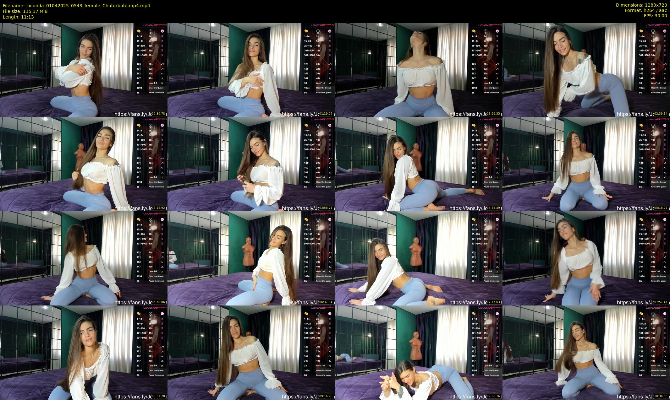 joconda — 12 minute Chaturbate female cam show recording, 720p, Apr 1, 2025