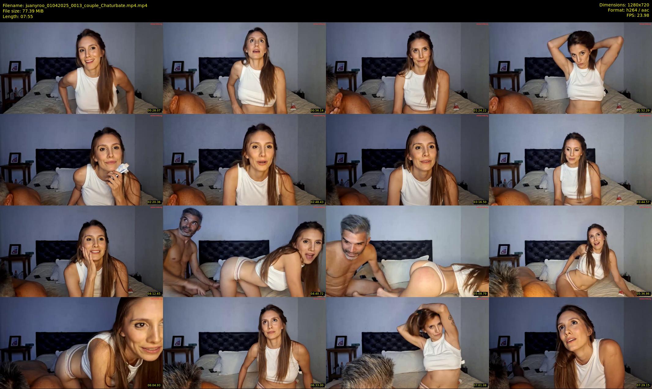 juanyroo — 8 minute Chaturbate couple cam show recording, 720p, Apr 1, 2025
