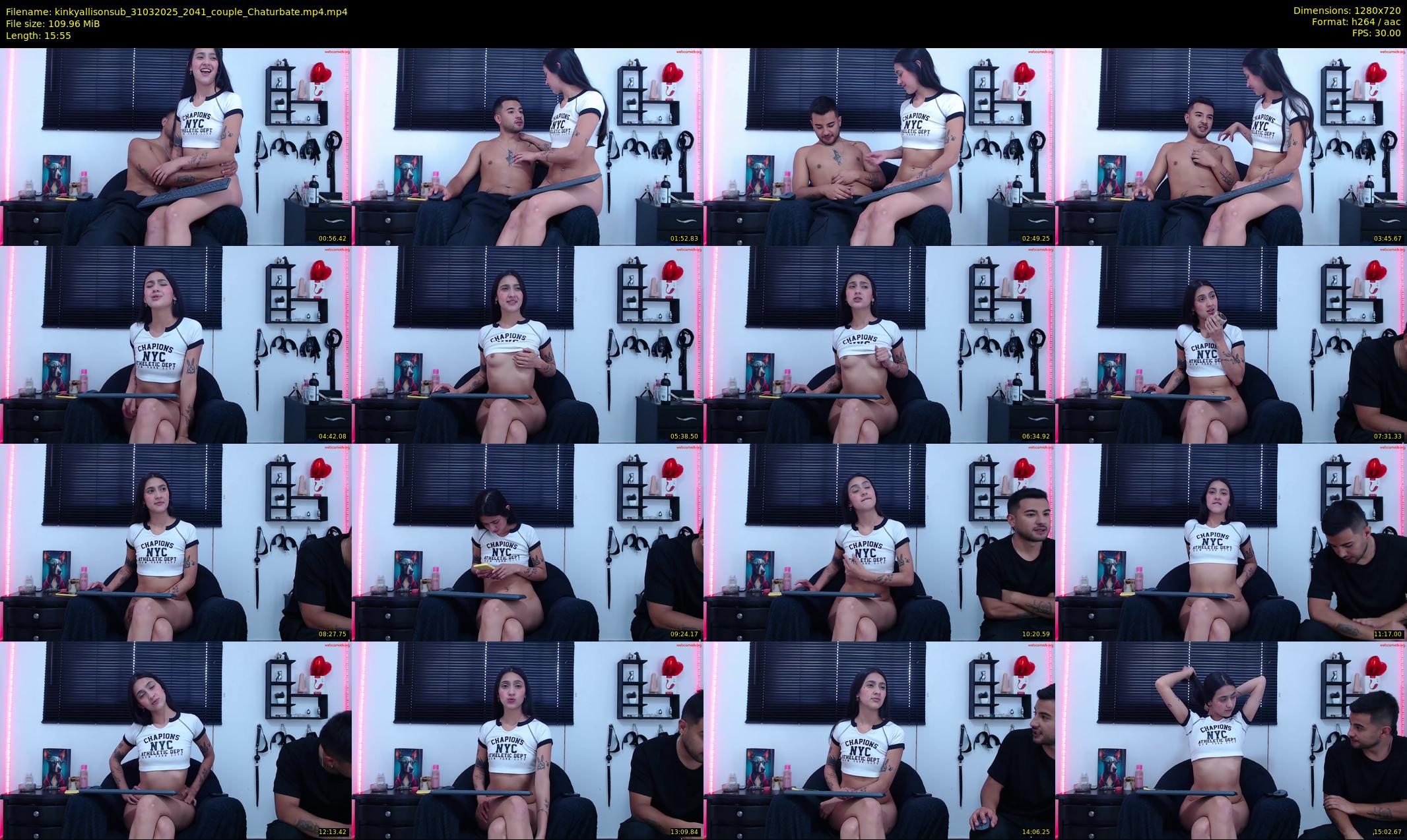 kinkyallisonsub — 16 minute Chaturbate couple cam show recording, 720p, Mar 31, 2025