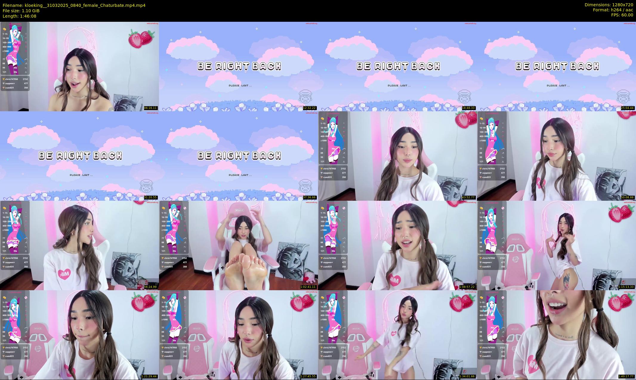 kloeking_ — 107 minute Chaturbate female cam show recording, 720p, Mar 31, 2025