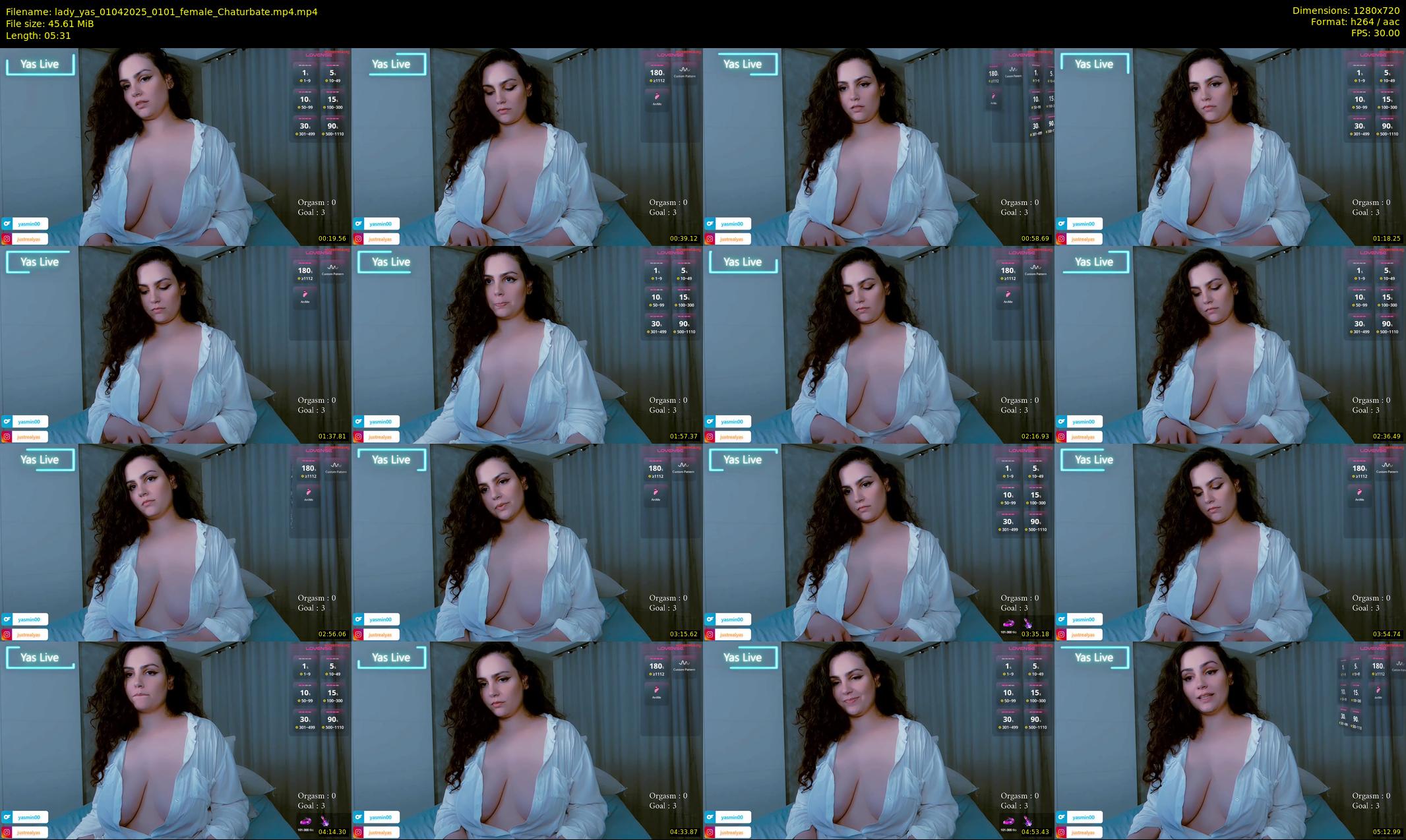 lady_yas — 6 minute Chaturbate female cam show recording, 720p, Apr 1, 2025