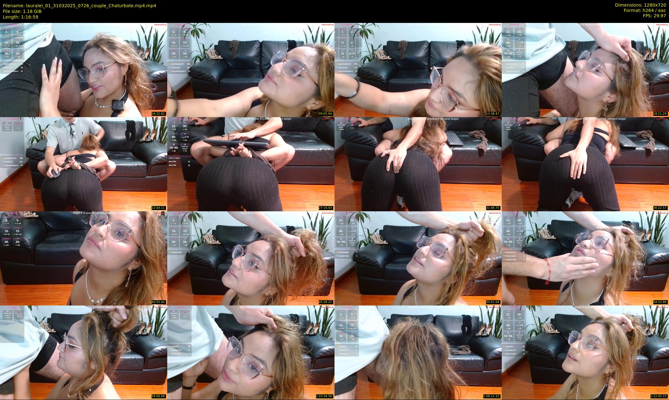 lauralei_01 — 77 minute Chaturbate couple cam show recording, 720p, Mar 31, 2025
