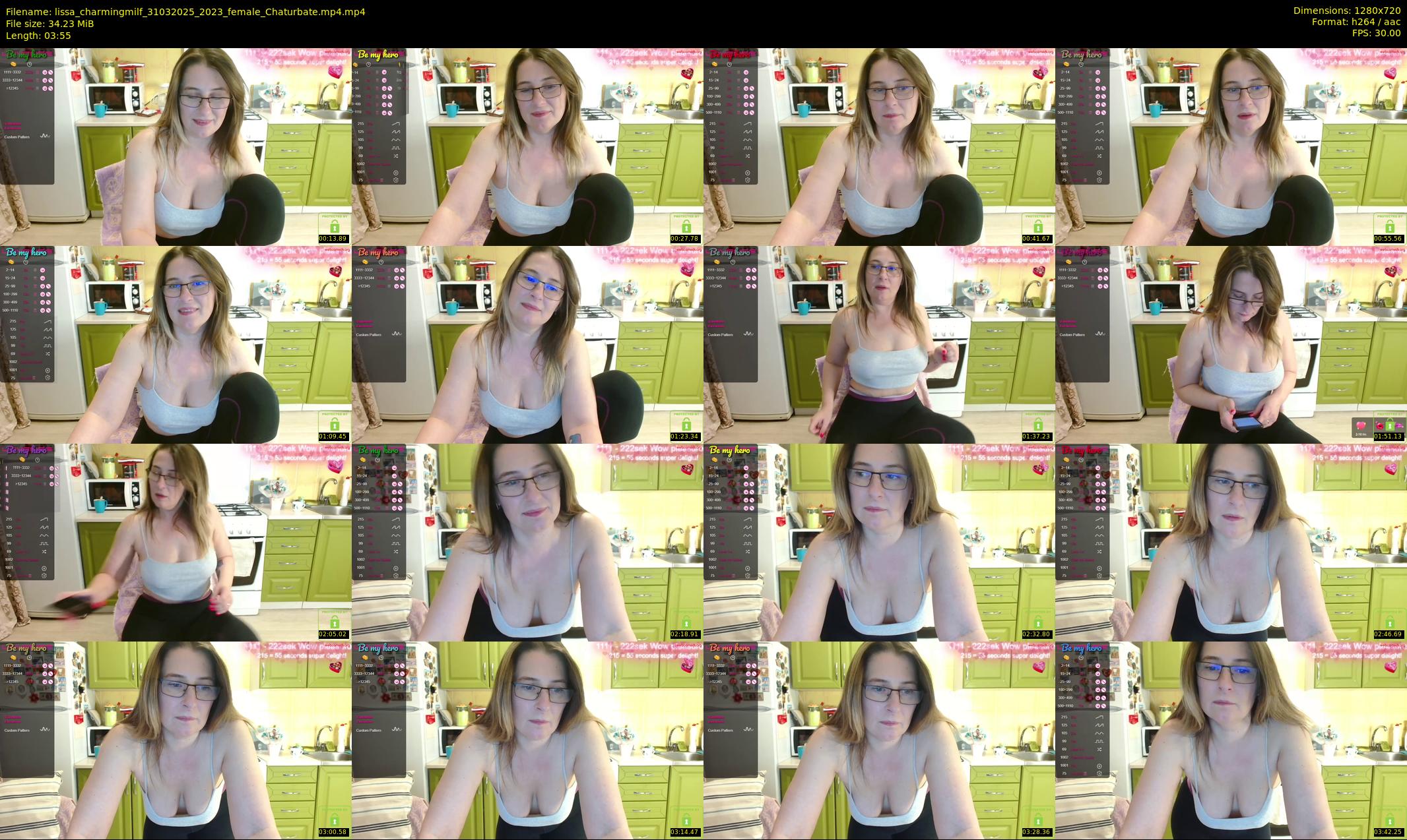lissa_charmingmilf — 4 minute Chaturbate female cam show recording, 720p, Mar 31, 2025