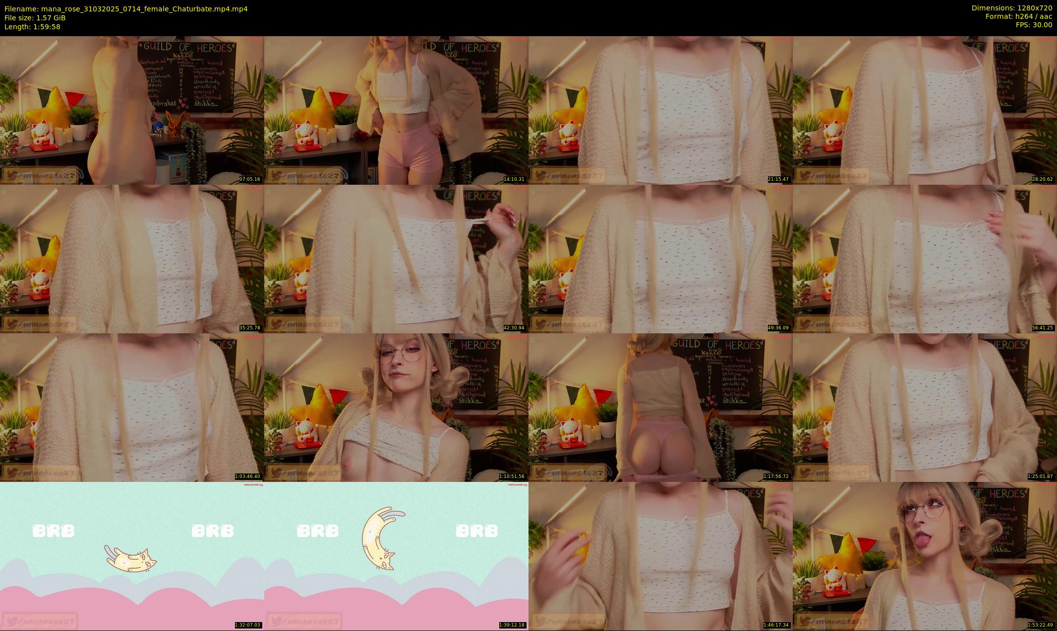 mana_rose — 120 minute Chaturbate female cam show recording, 720p, Mar 31, 2025